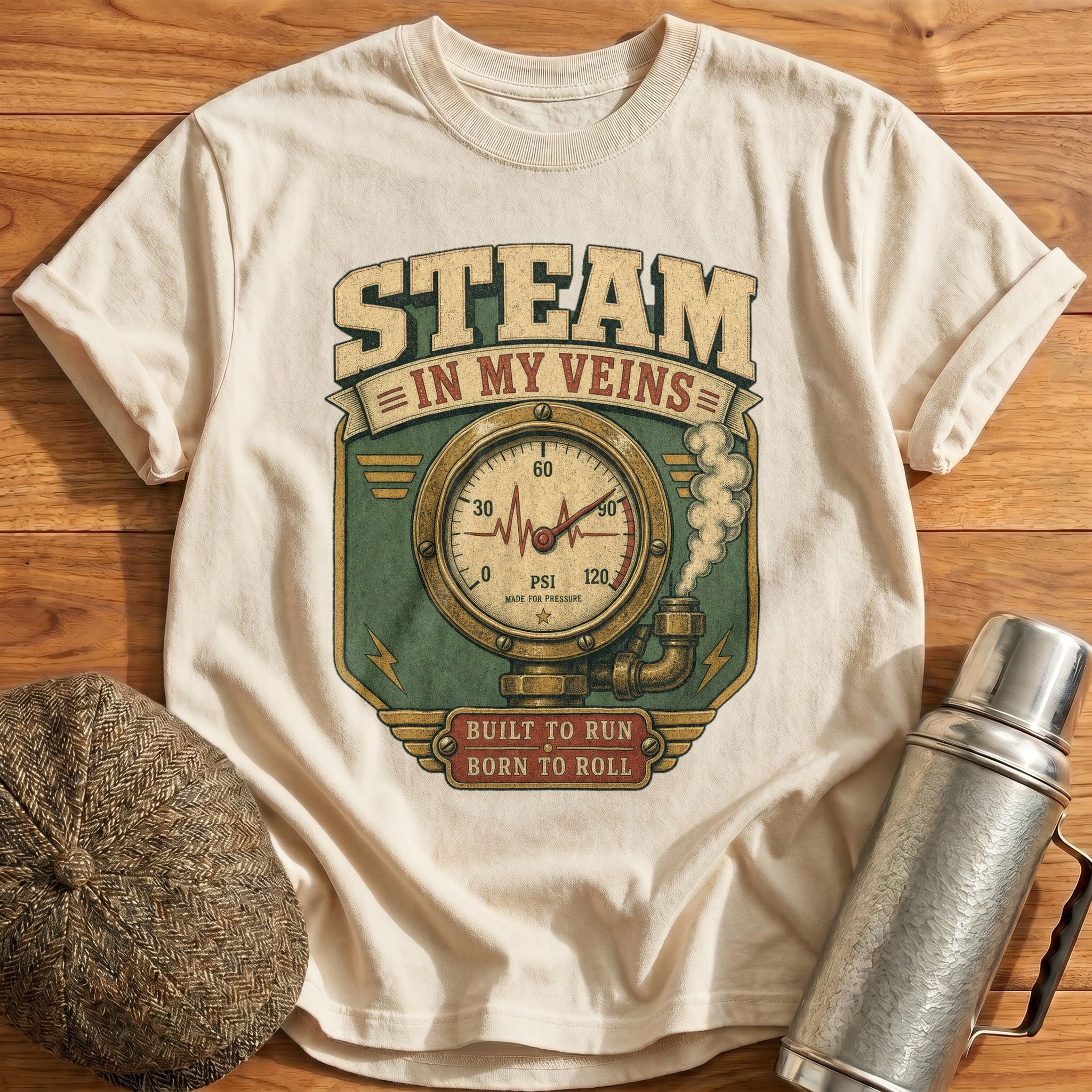 Steam in my Veins II T-Shirt - Natural