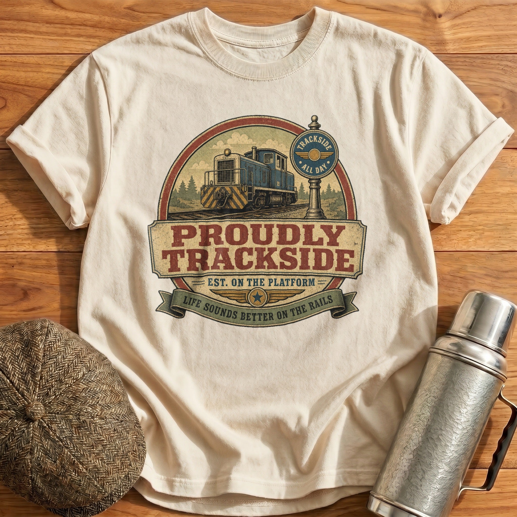 Proudly Trackside T-Shirt - Natural