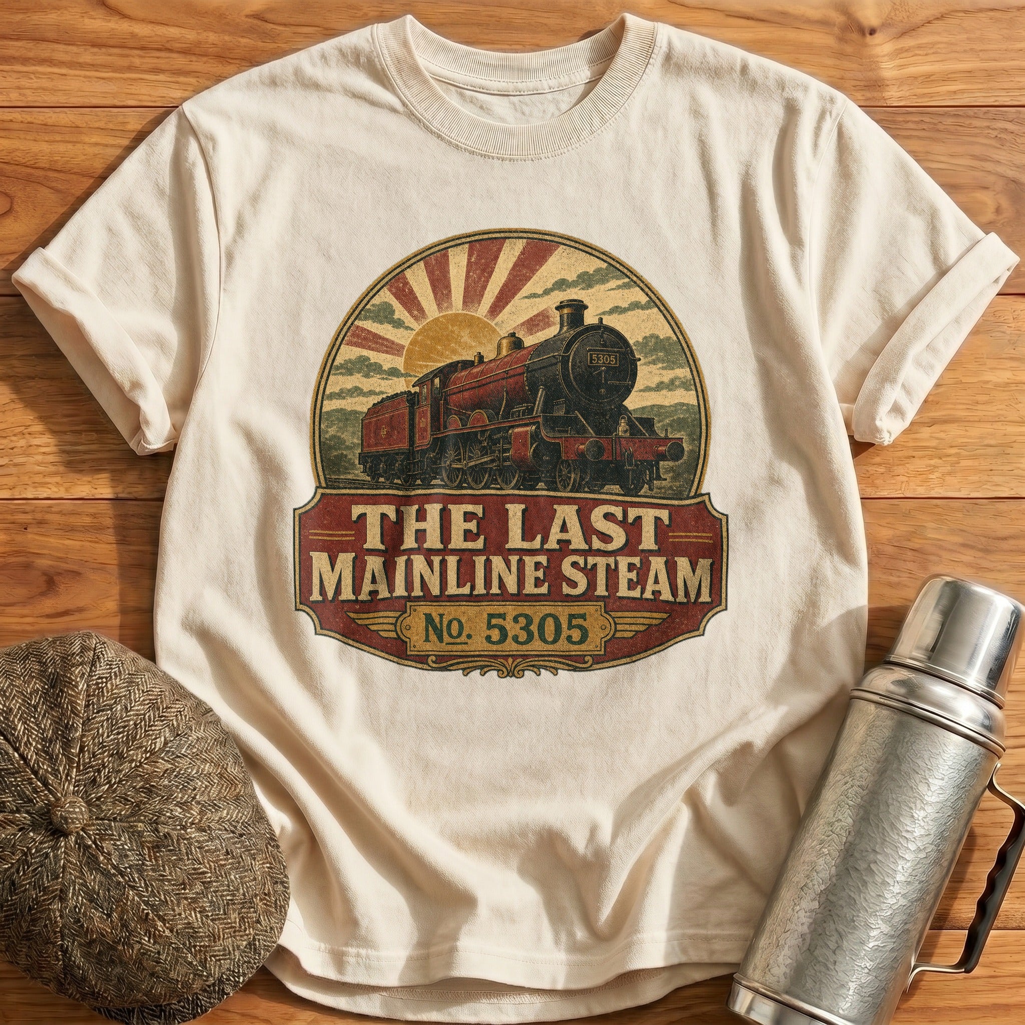 The Last Mainline Steam T-Shirt - Natural