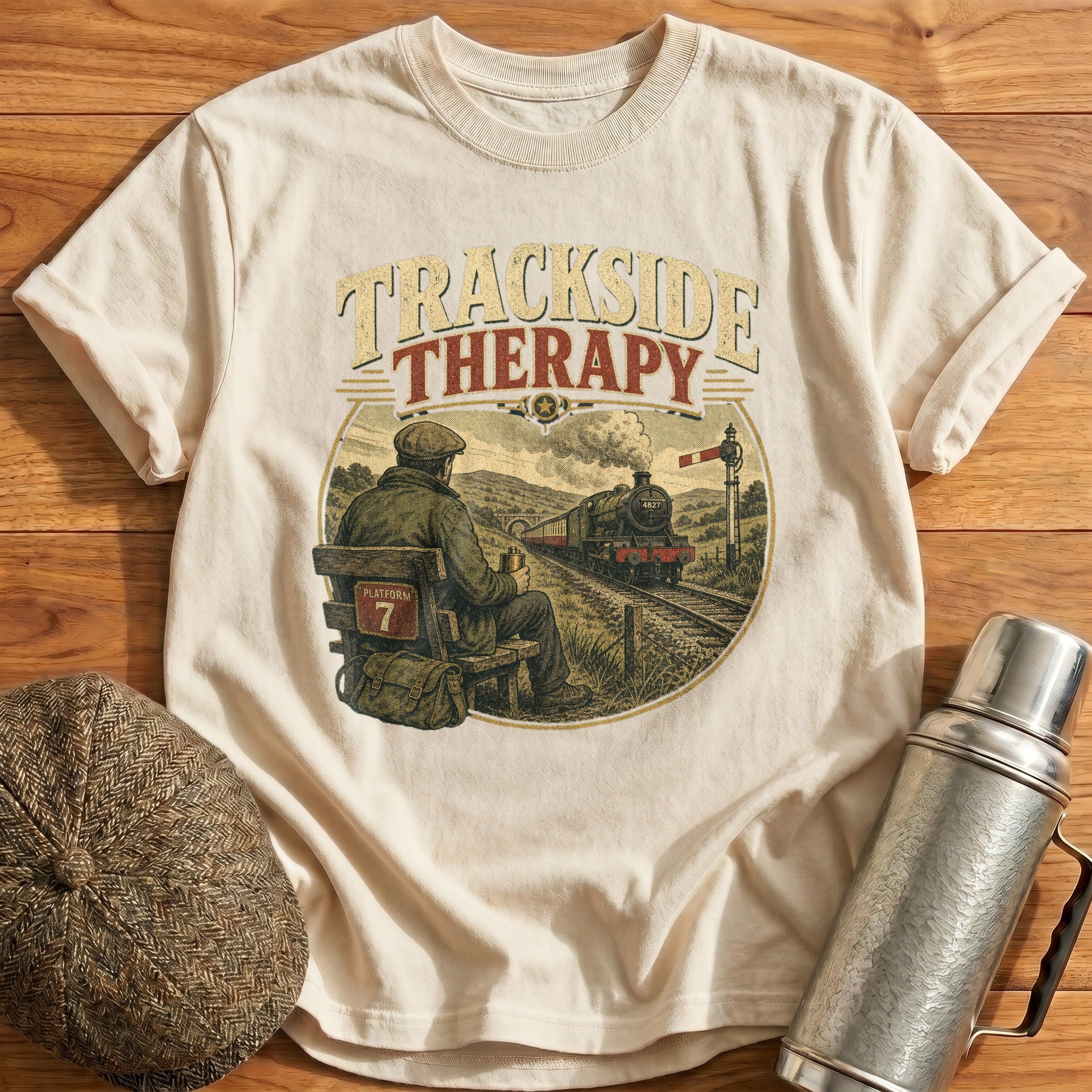 Trackside Therapy II T-Shirt - Natural