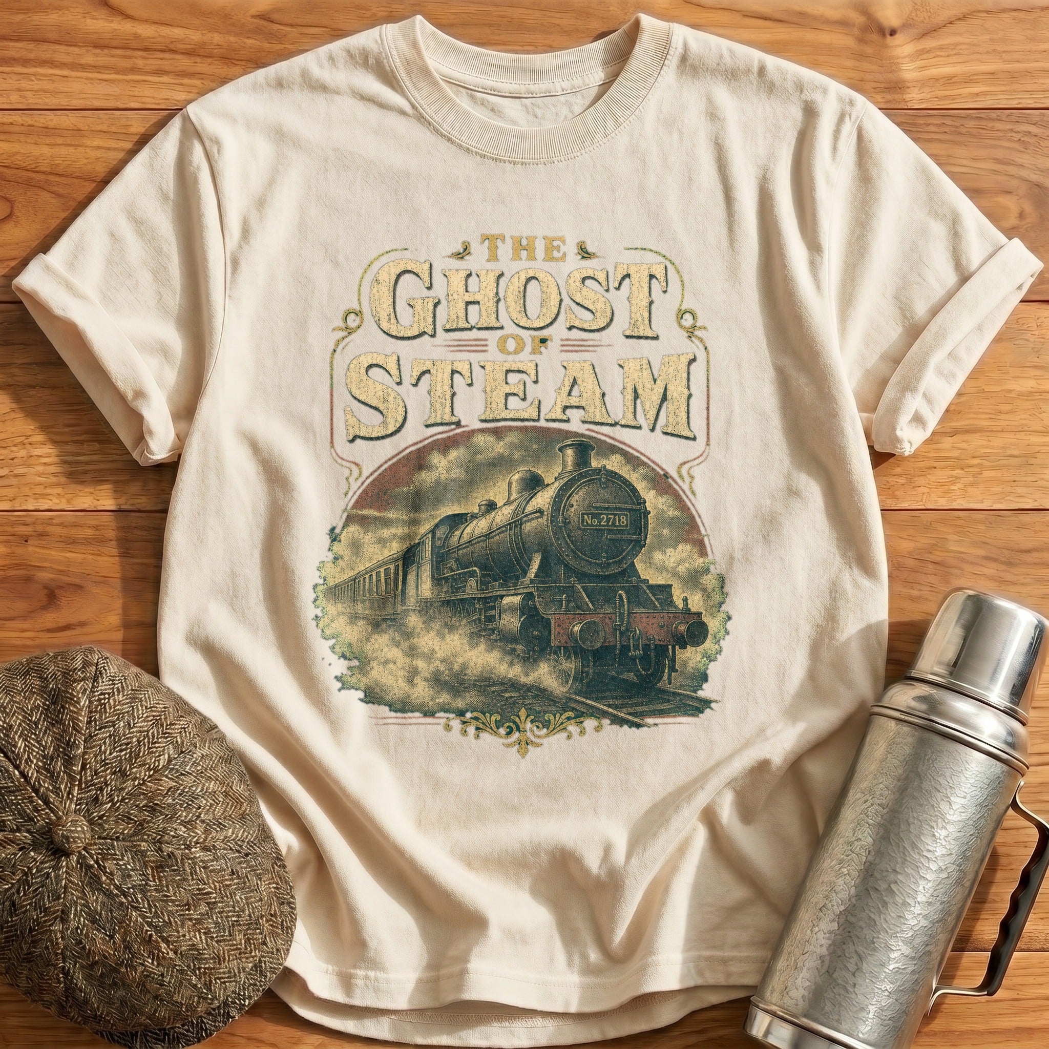 The Ghost of Steam T-Shirt - Natural