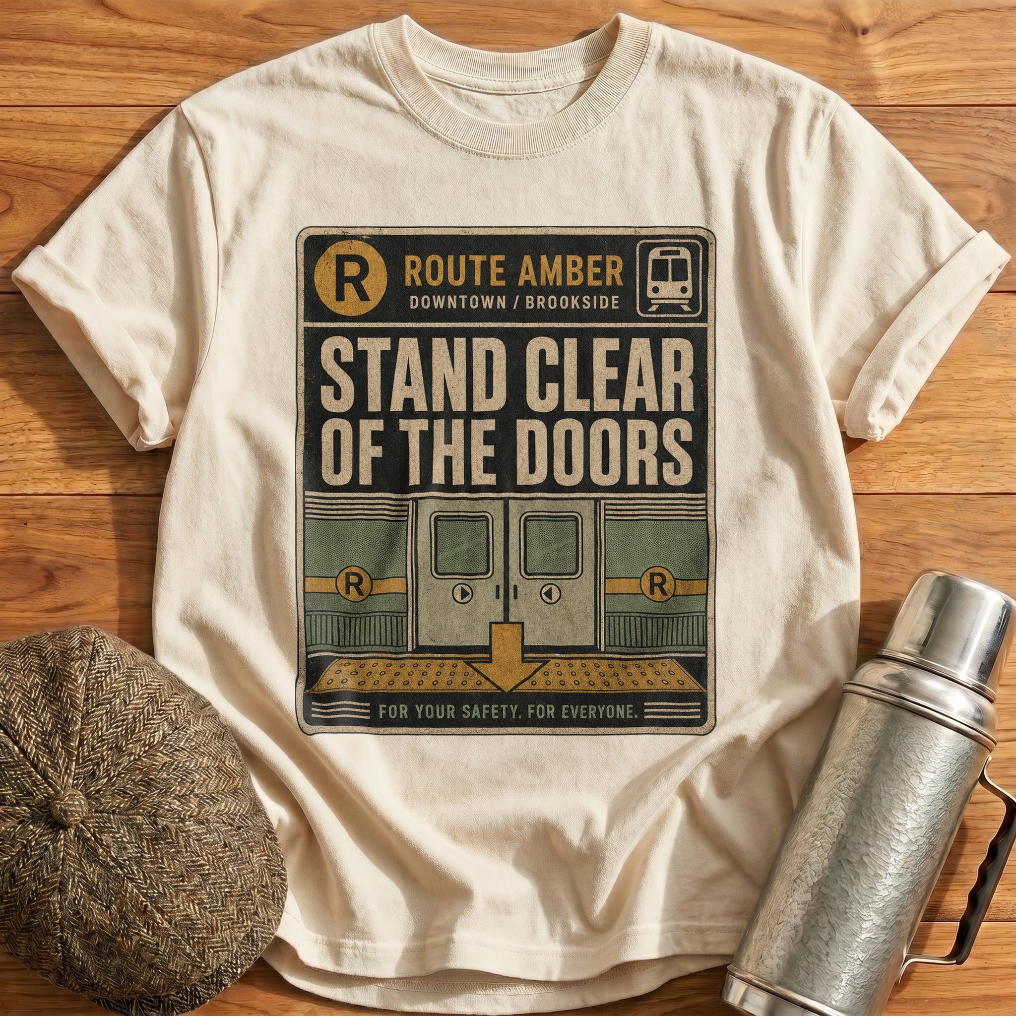Stand Clear of the Doors T-Shirt - Natural