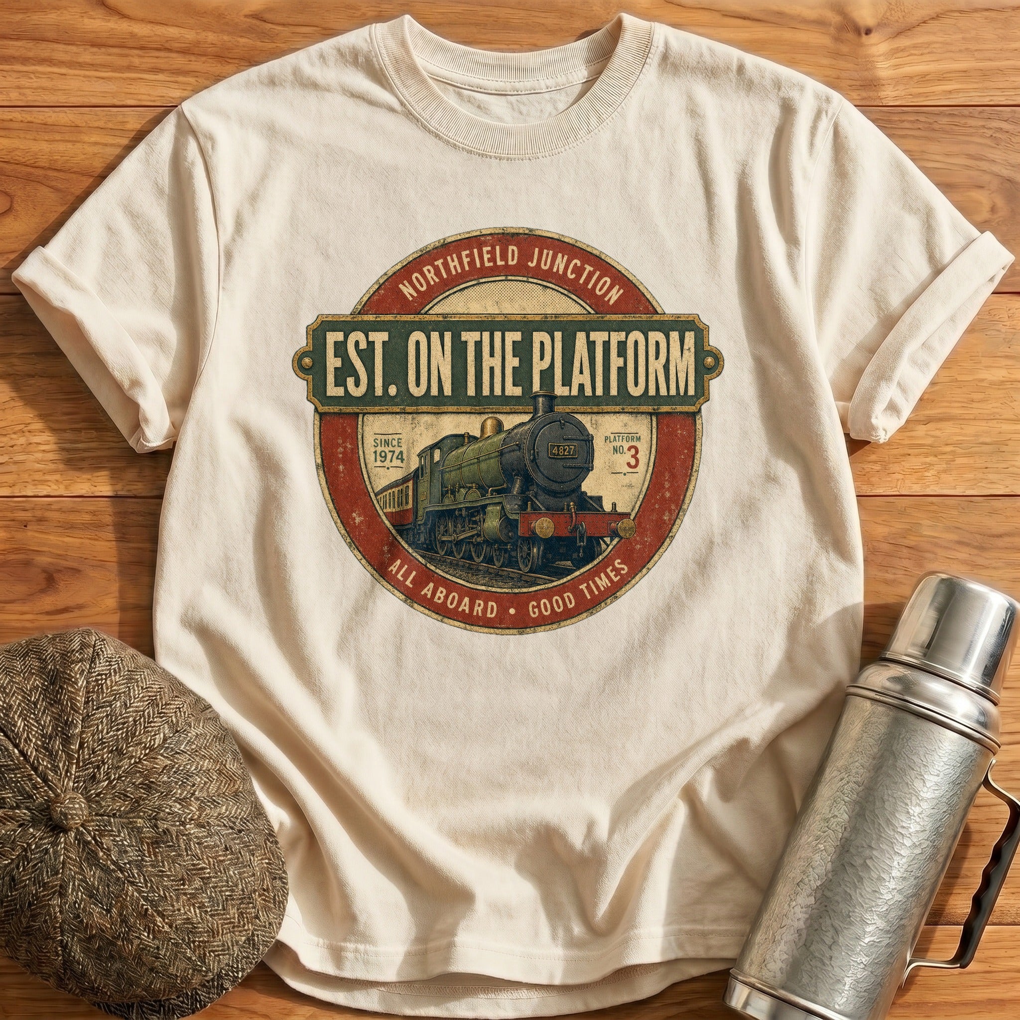 Est. on the Platform T-Shirt - Natural