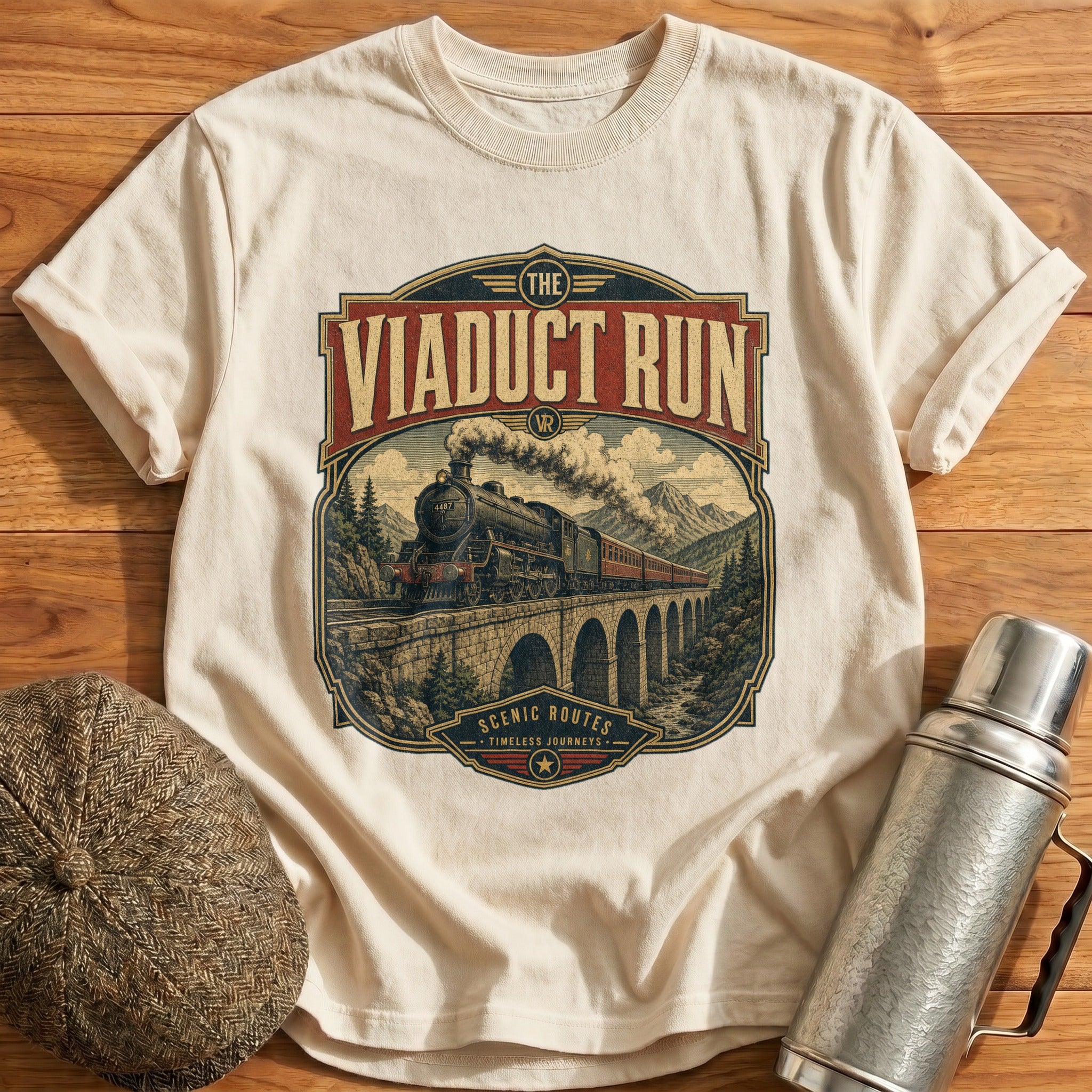 The Viaduct Run T-Shirt - Natural