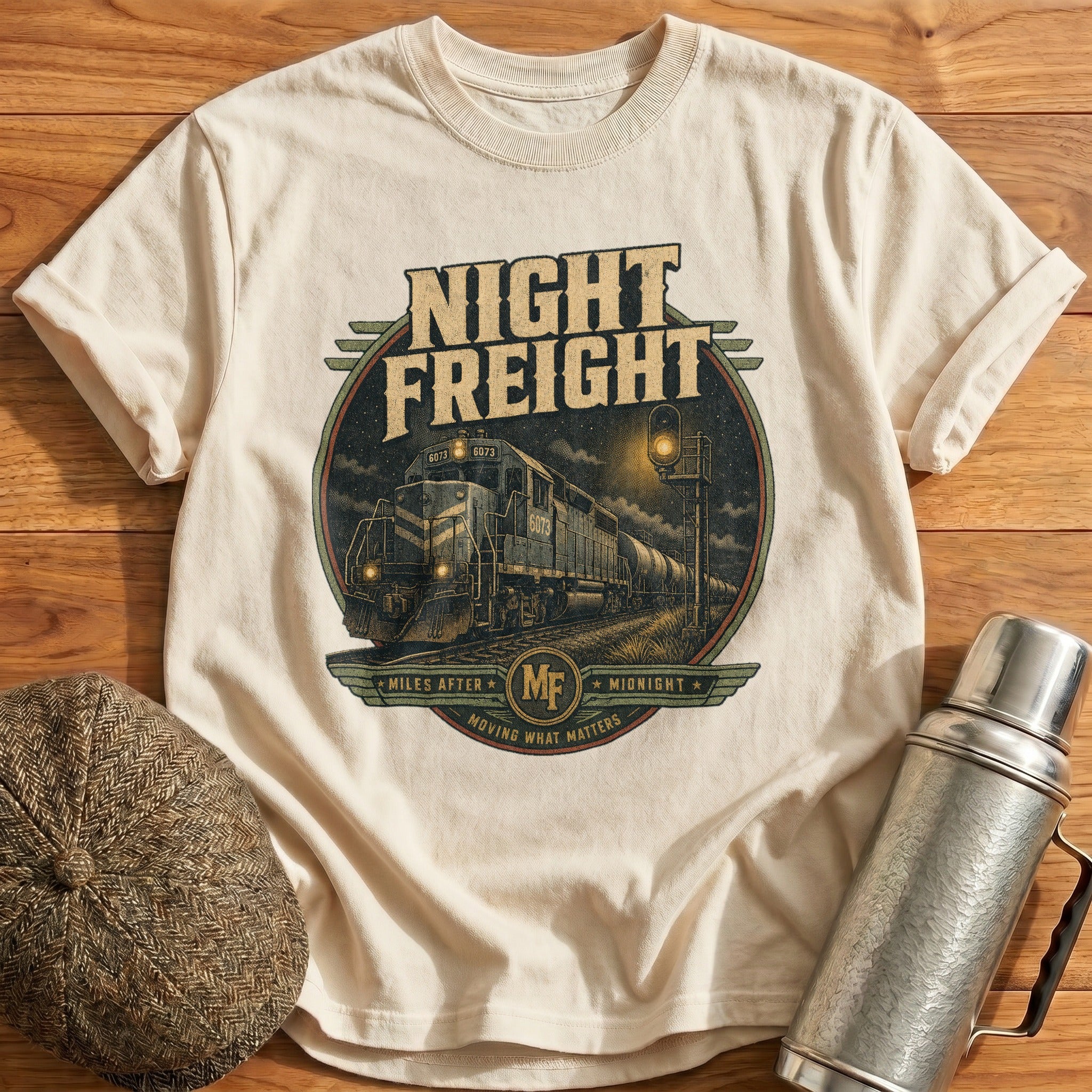 Night Freight T-Shirt - Natural