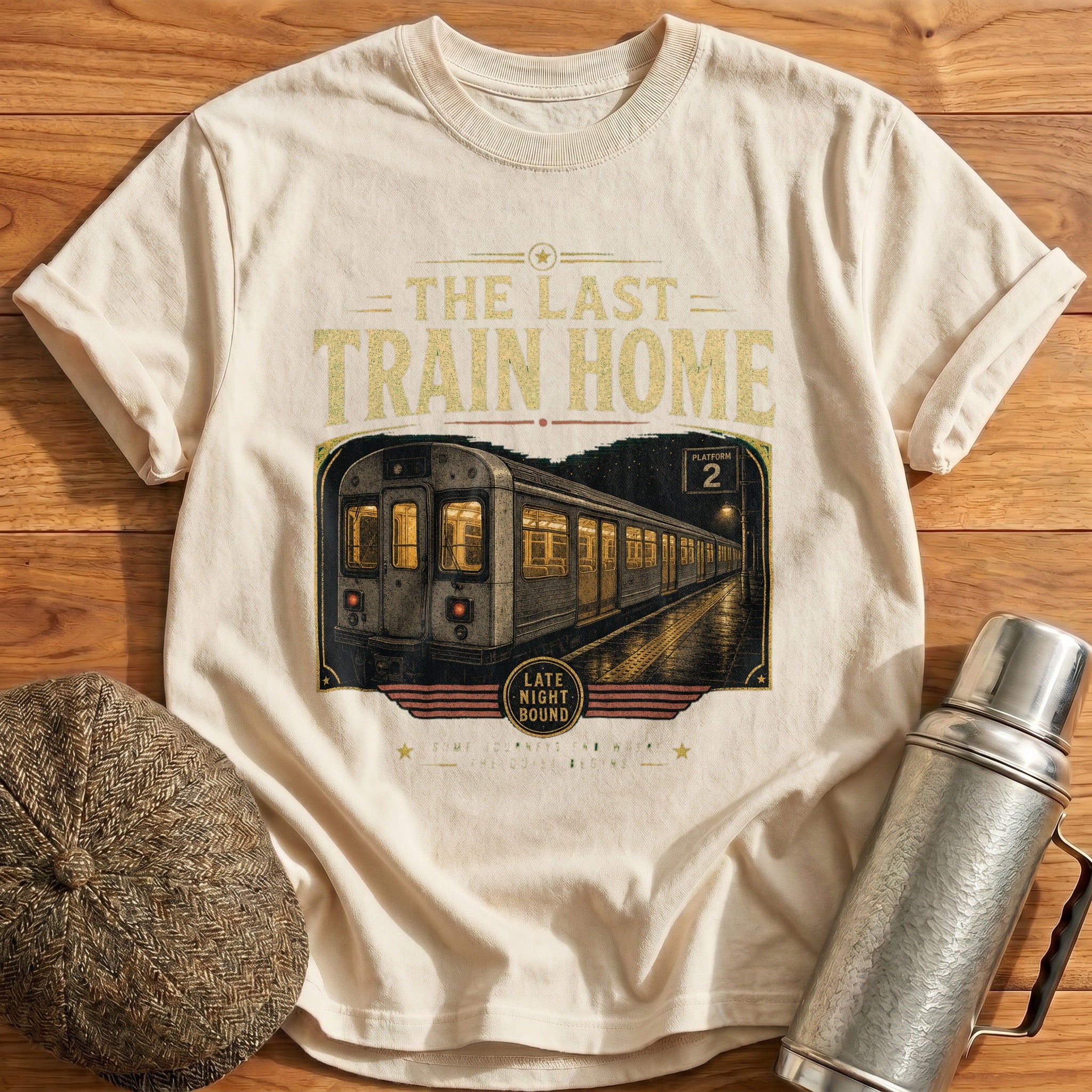 The Last Train Home T-Shirt - Natural