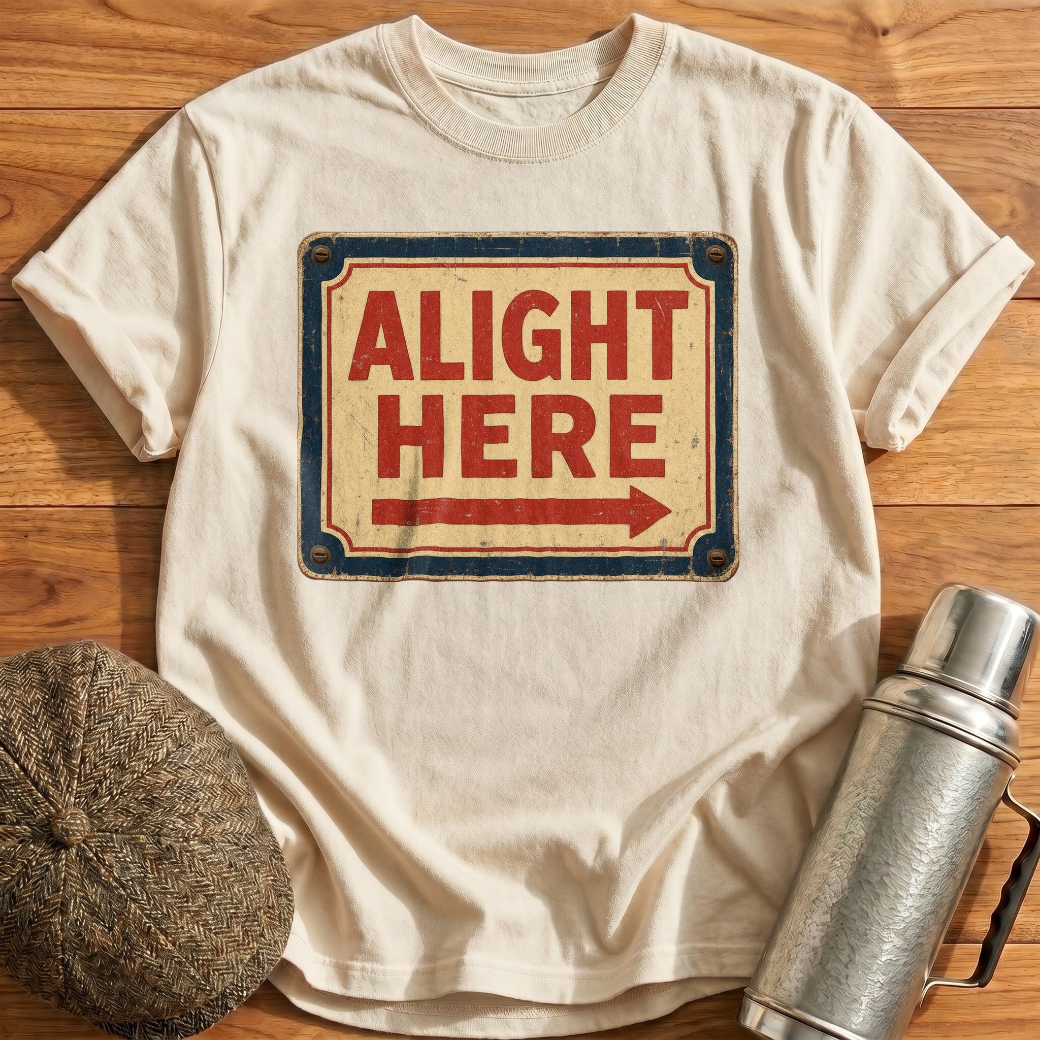 Alight Here T-Shirt - Natural