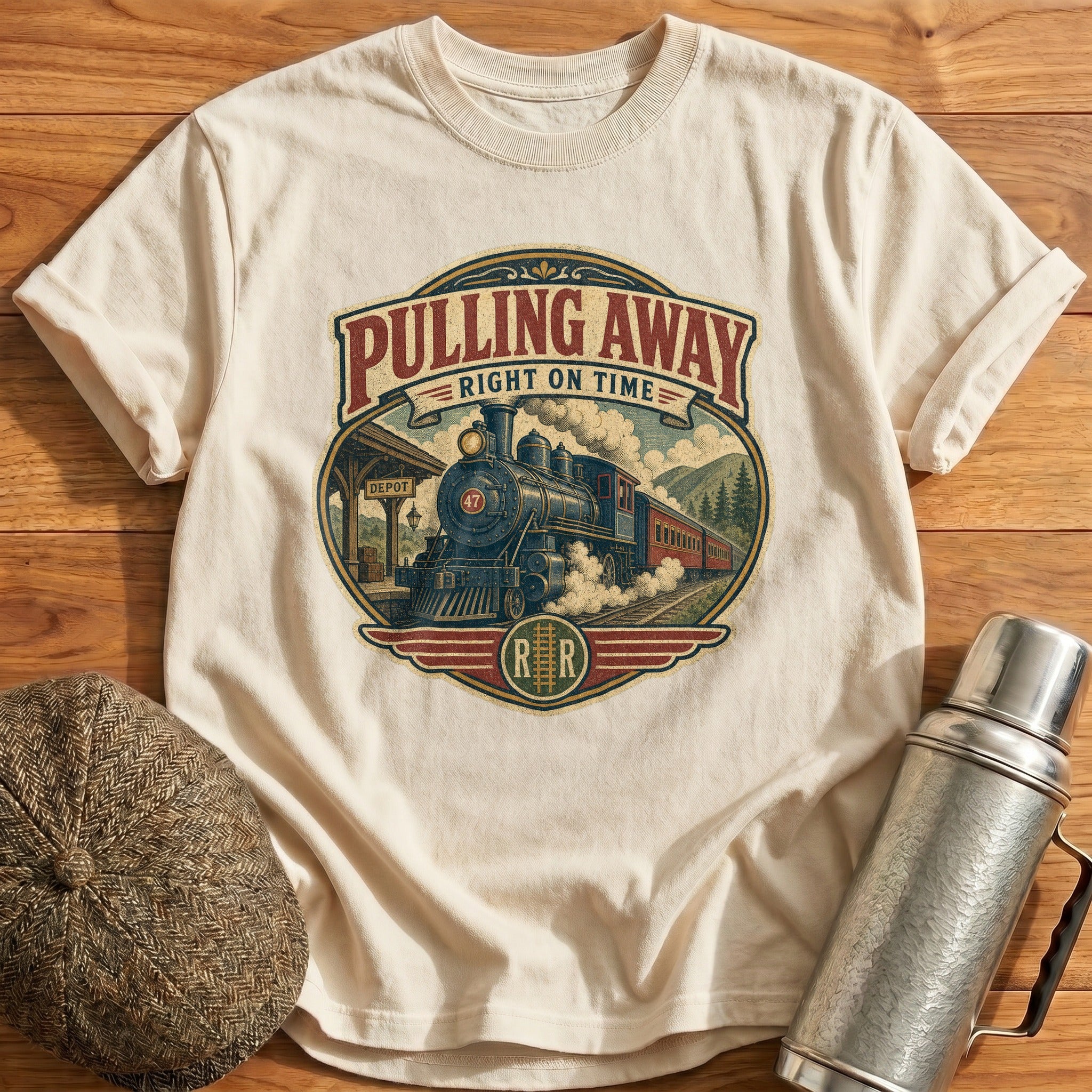 Pulling Away T-Shirt - Natural