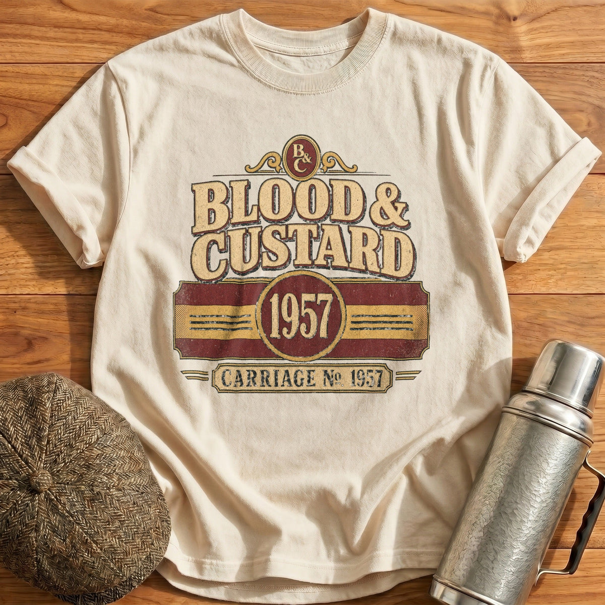 Blood & Custard Running Kids T-Shirt - Natural