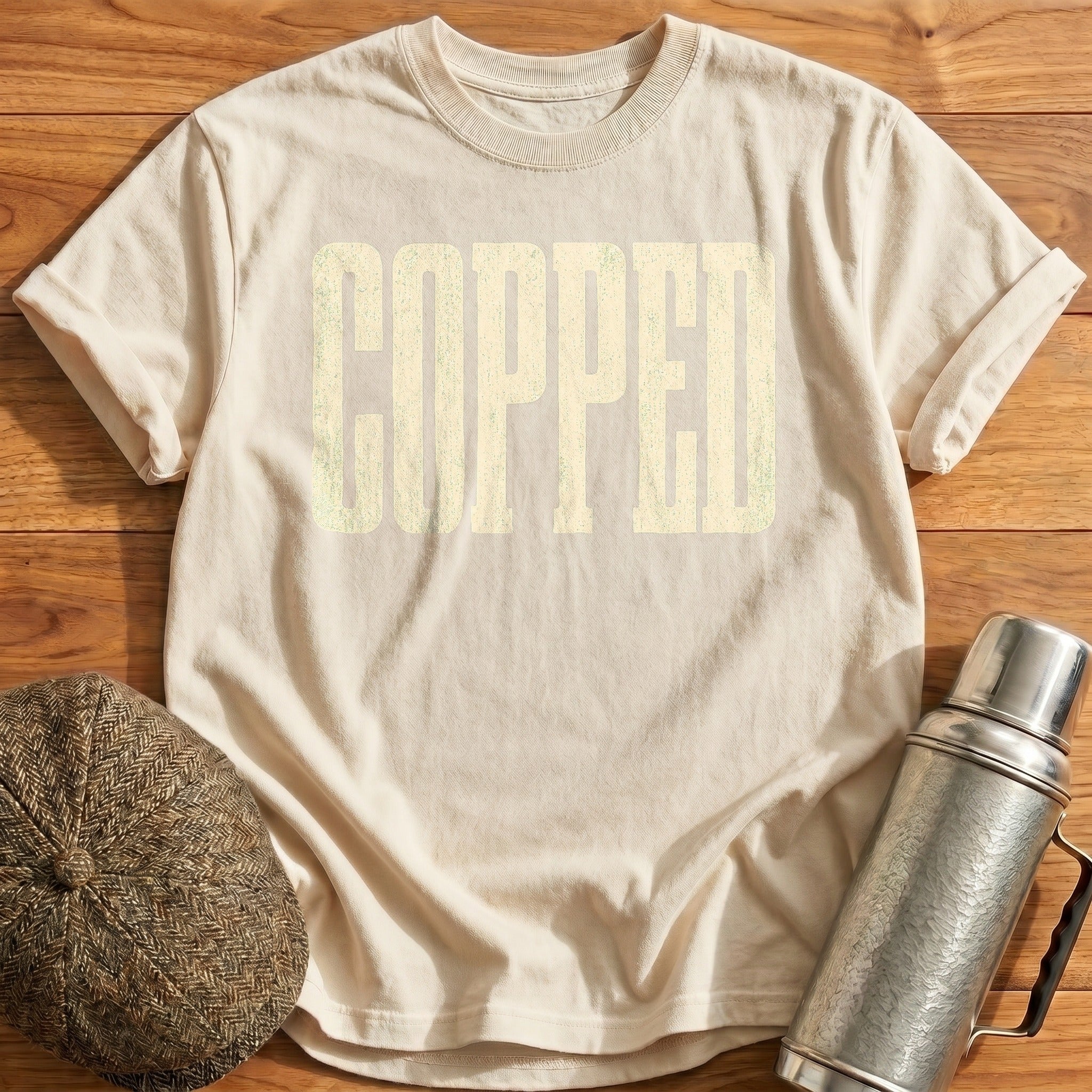 Copped & Logged T-Shirt - Natural