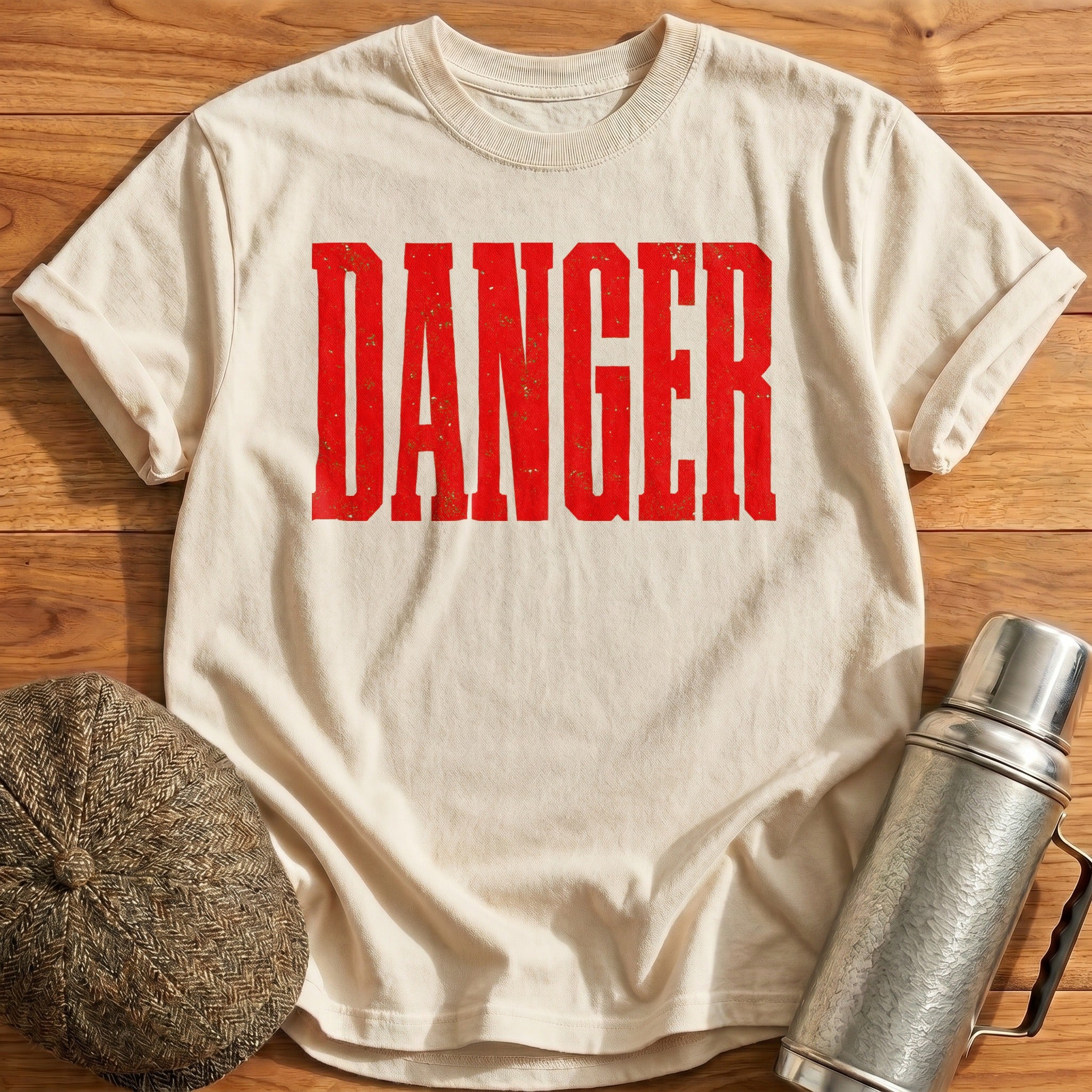Danger Ahead T-Shirt - Natural