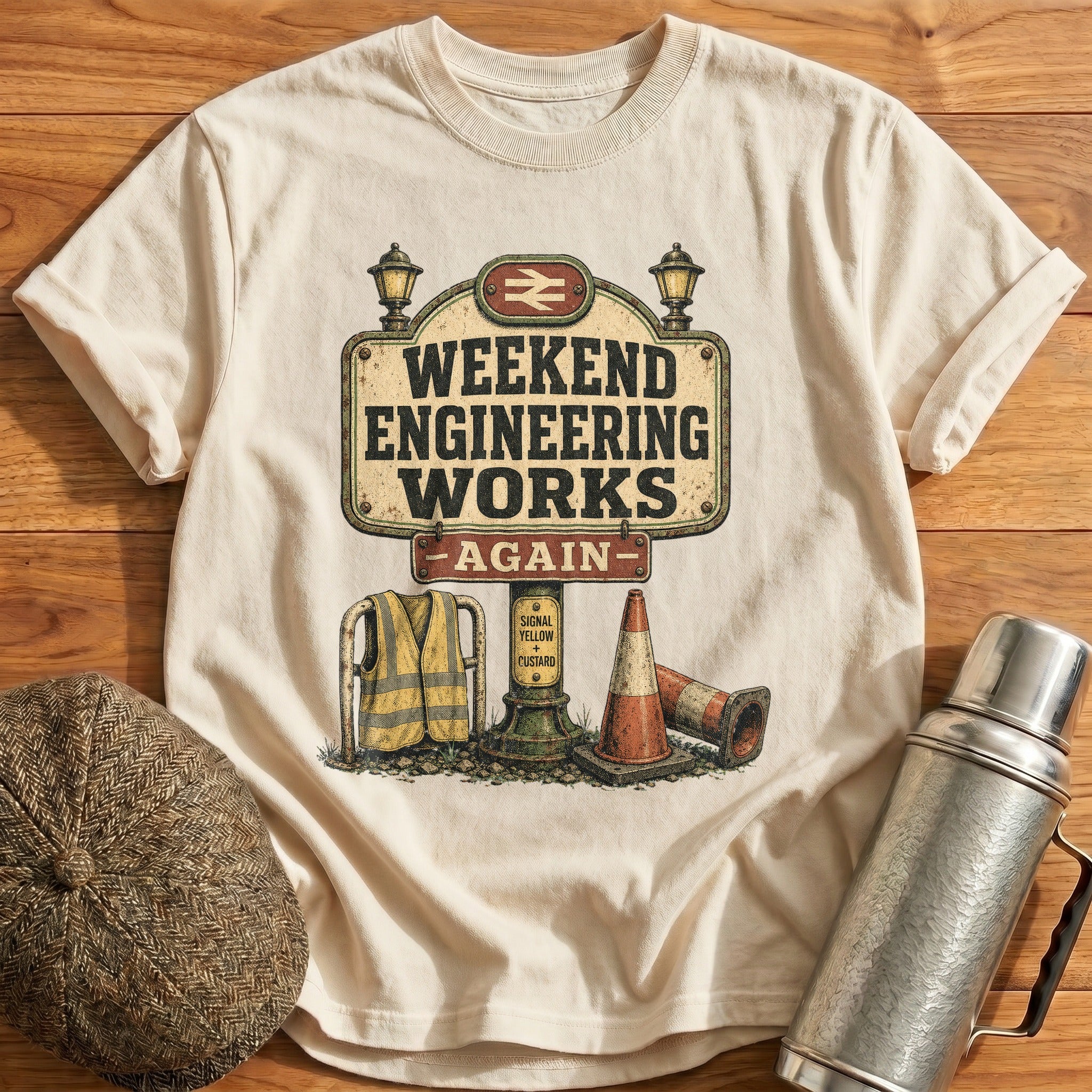 Engineering Works T-Shirt - Natural