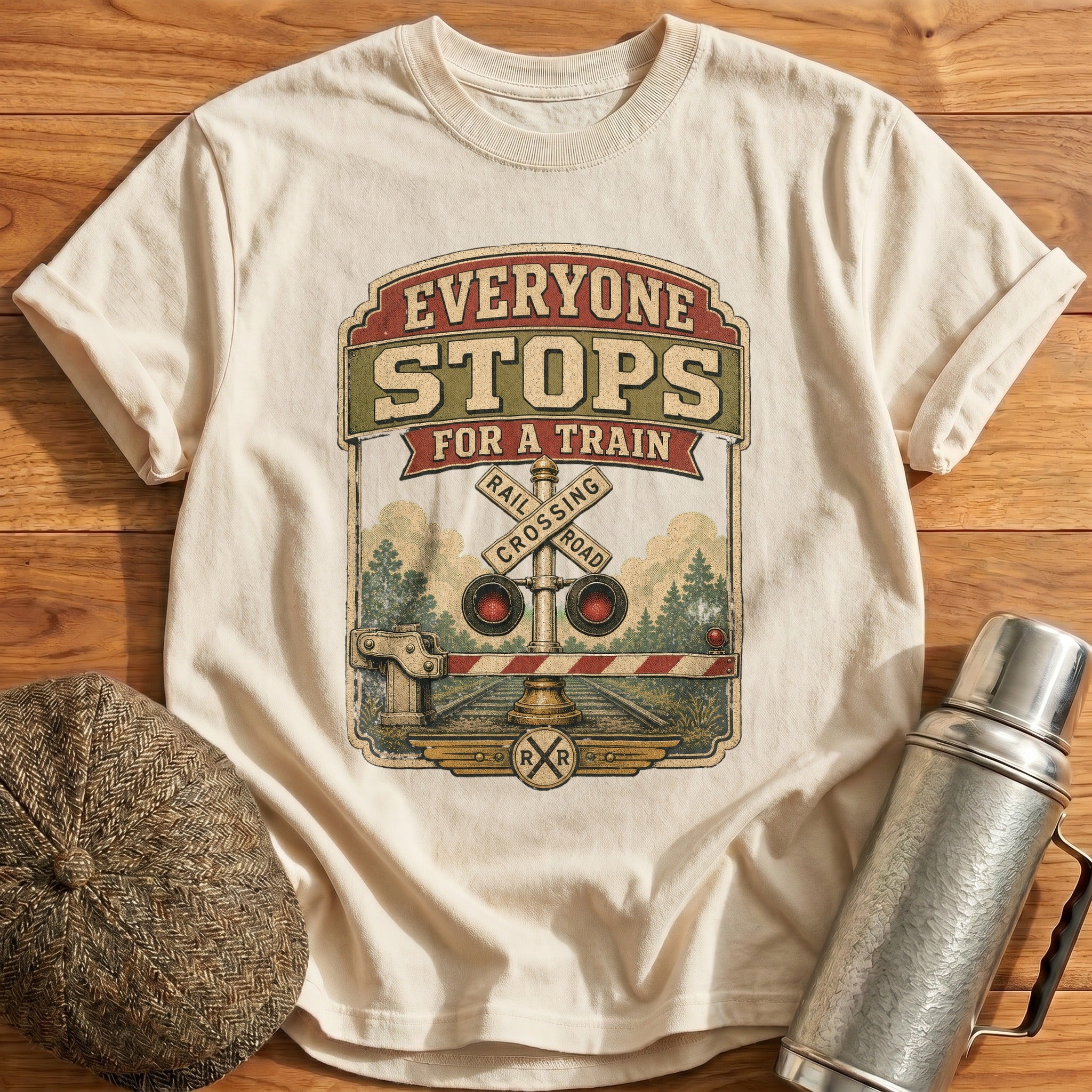 Everyone Stops T-Shirt - Natural