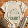 Sorry I Was Thinking About Trains T-Shirt - Natural