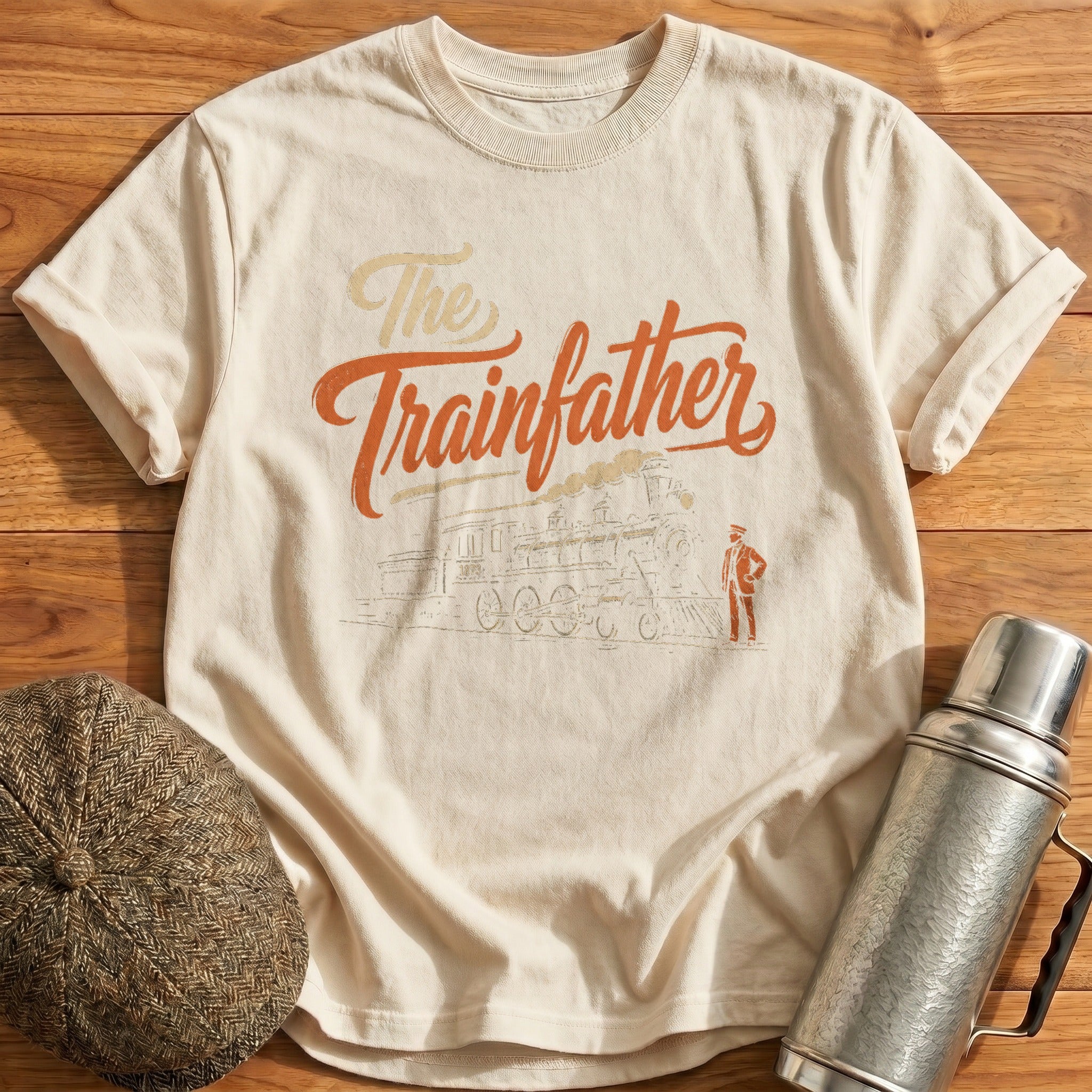 The Trainfather T-Shirt - Natural