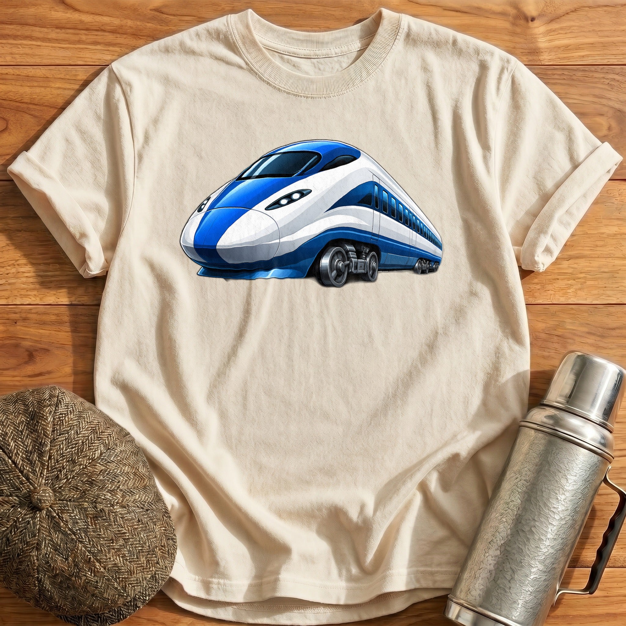 Bullettrain Front34 T-Shirt - Natural