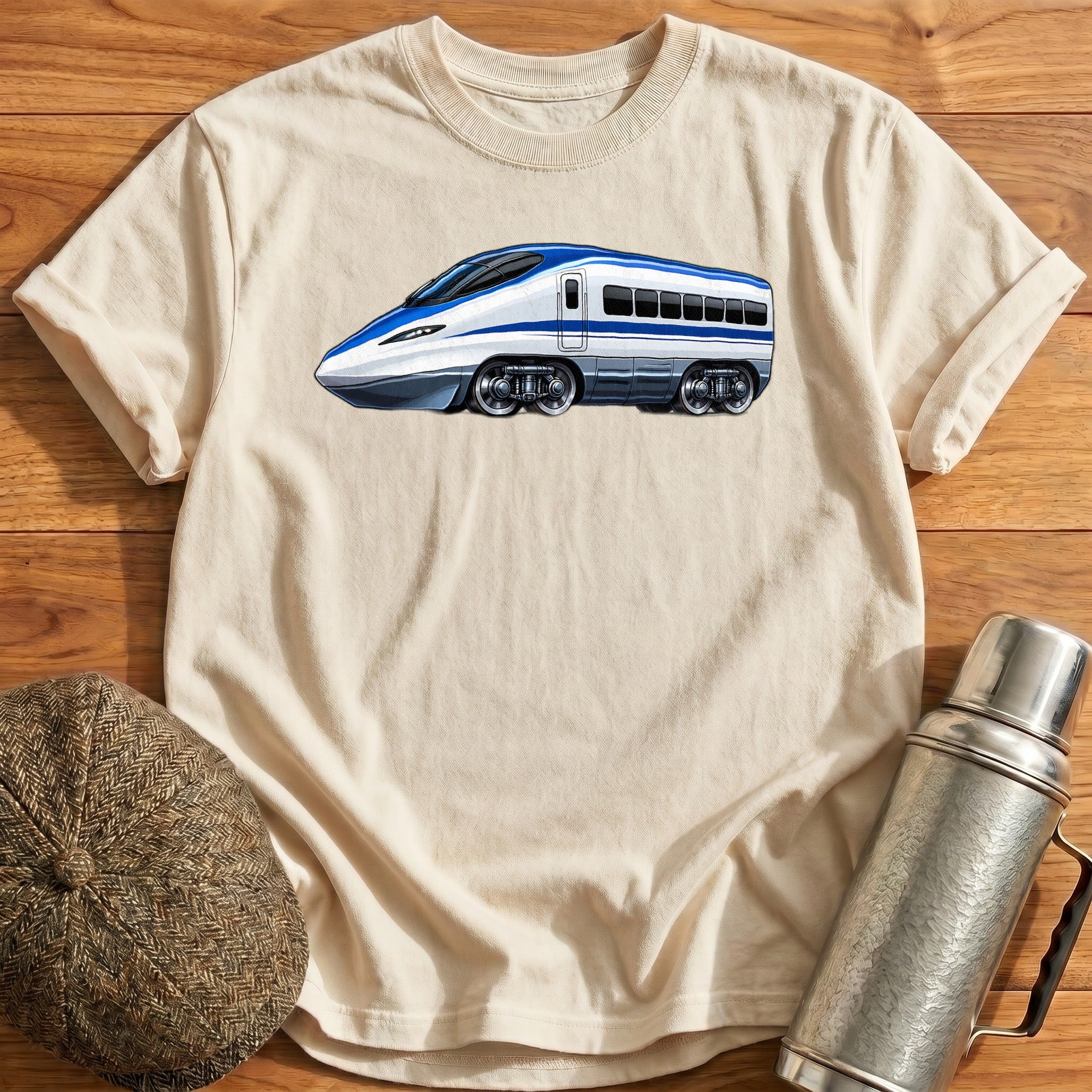Bullettrain Side T-Shirt - Natural