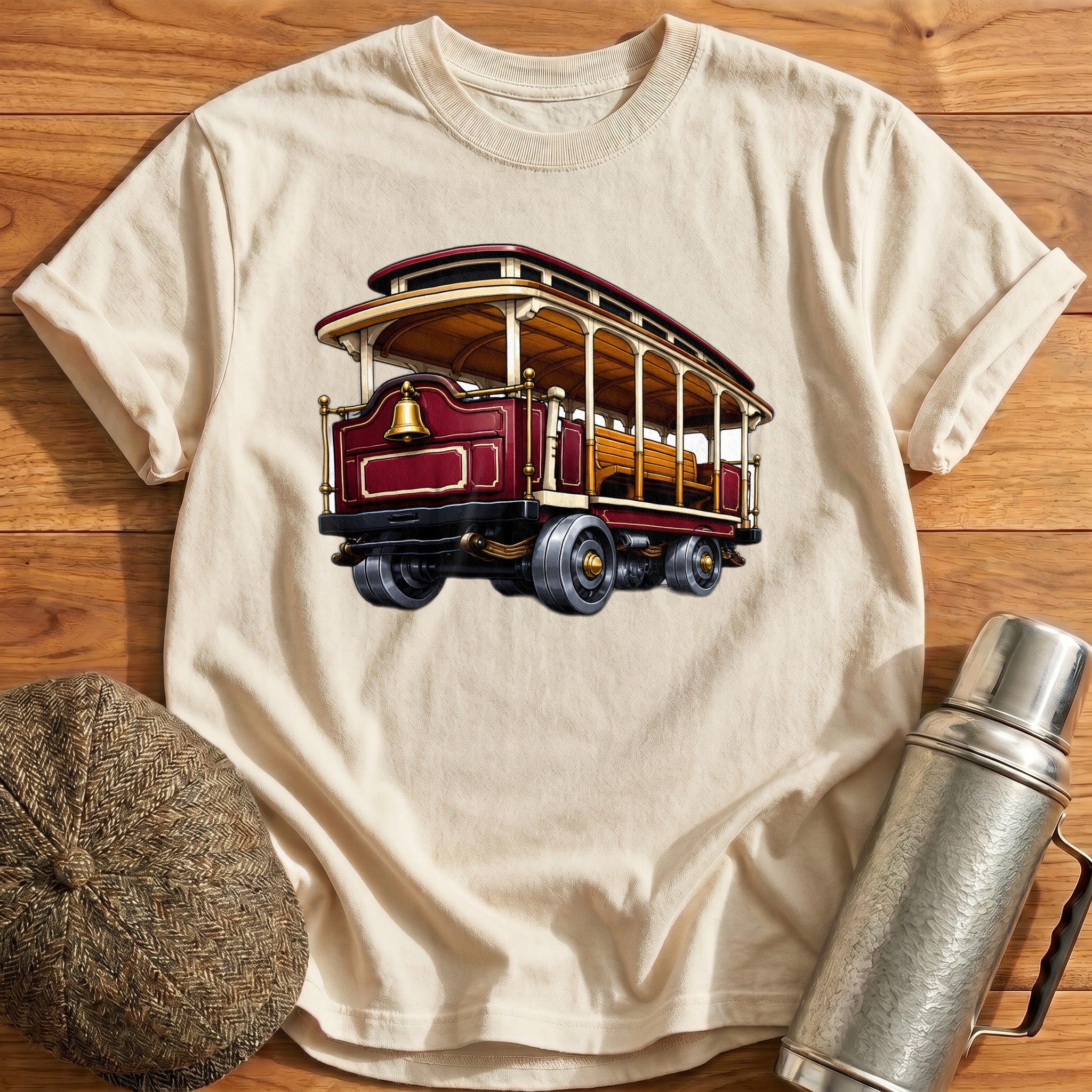Cablecar Rear34 T-Shirt - Natural