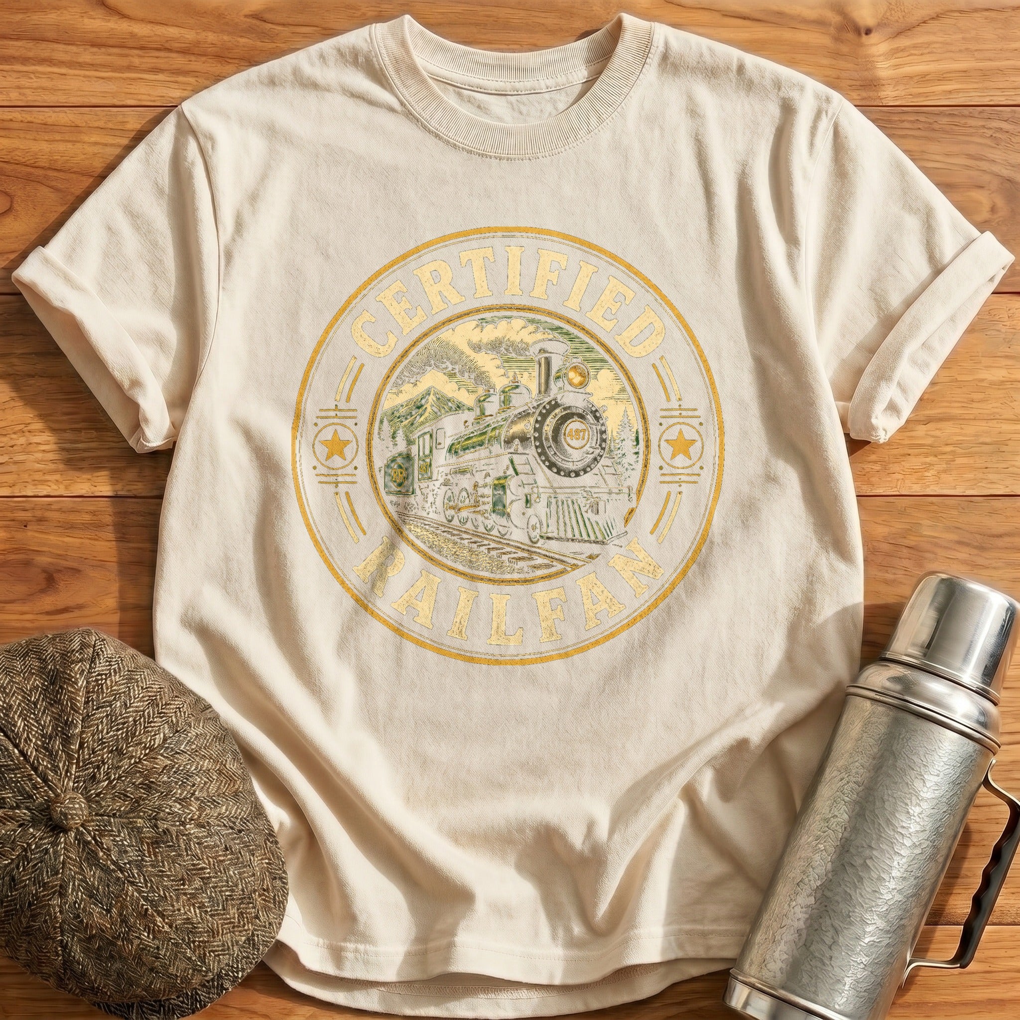 Certified Railfan T-Shirt - Natural