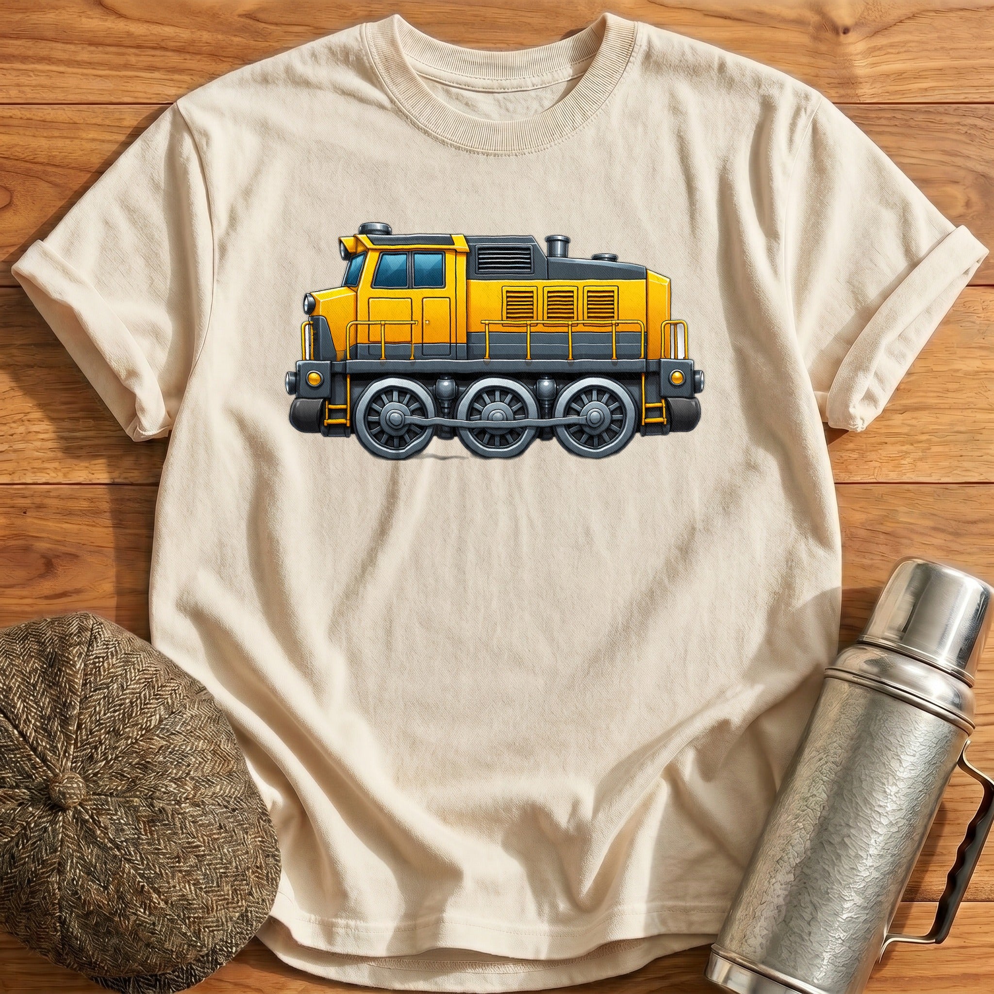 Dieselloco Side T-Shirt - Natural