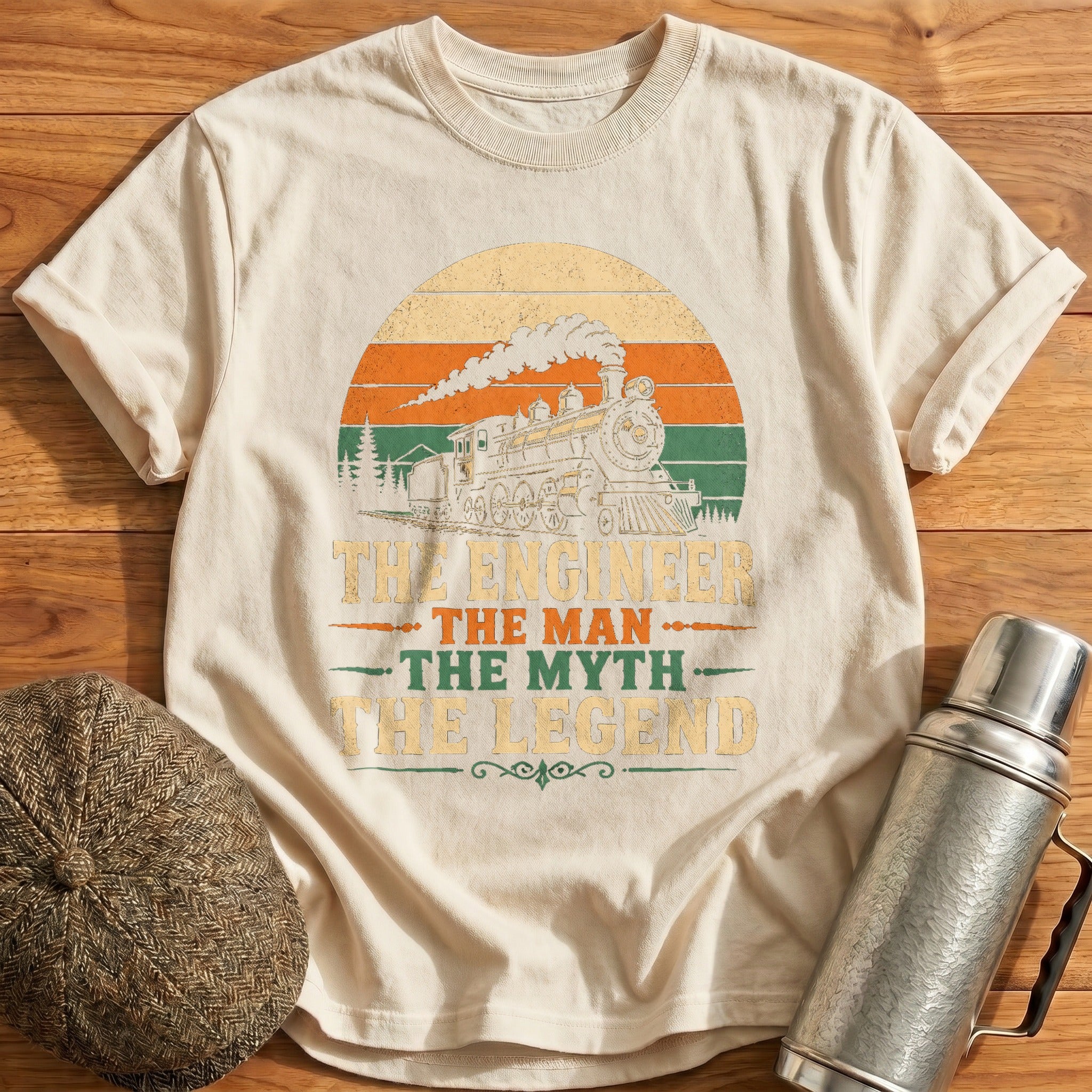 Engineer Man Myth Legend T-Shirt - Natural