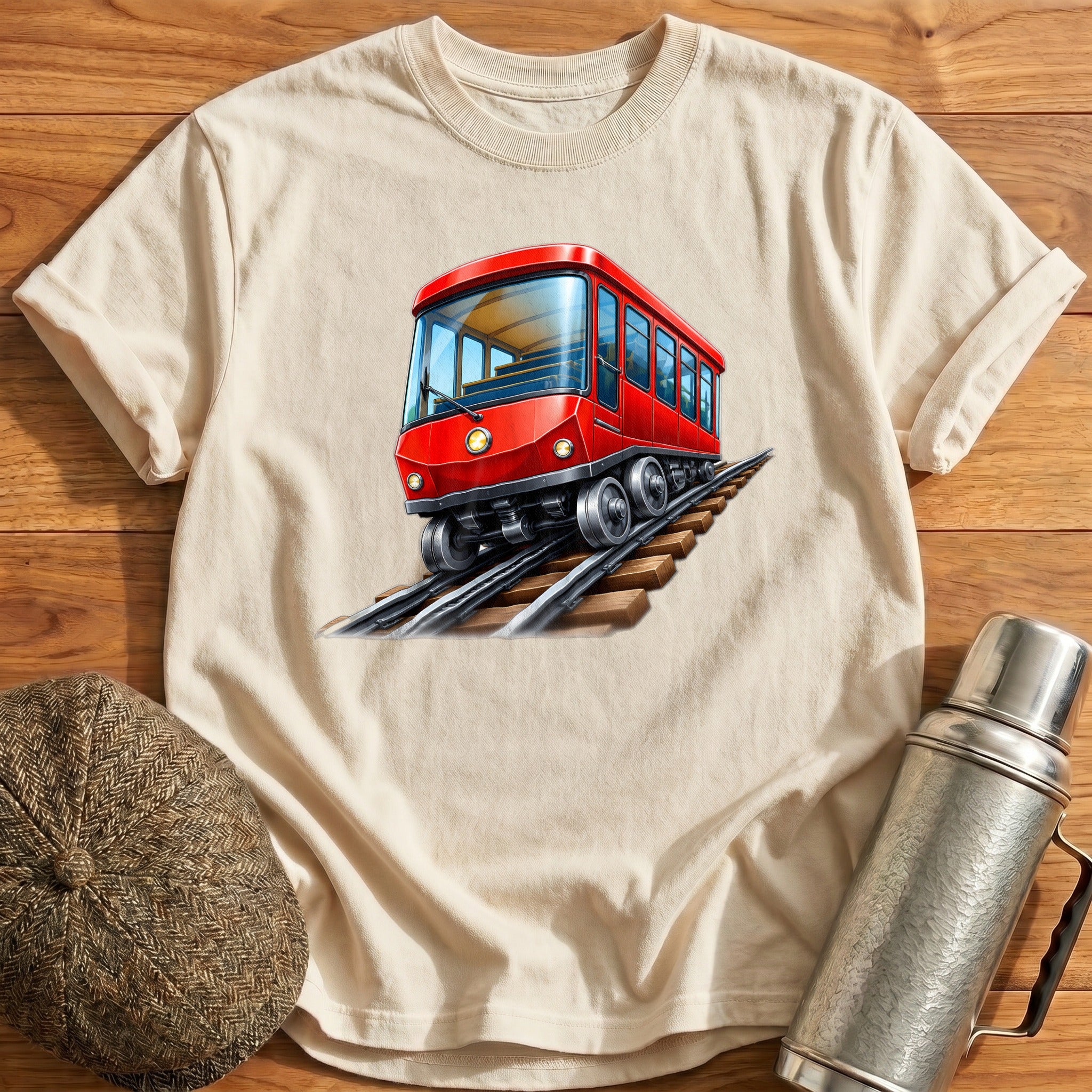 Funicular Front34 T-Shirt - Natural