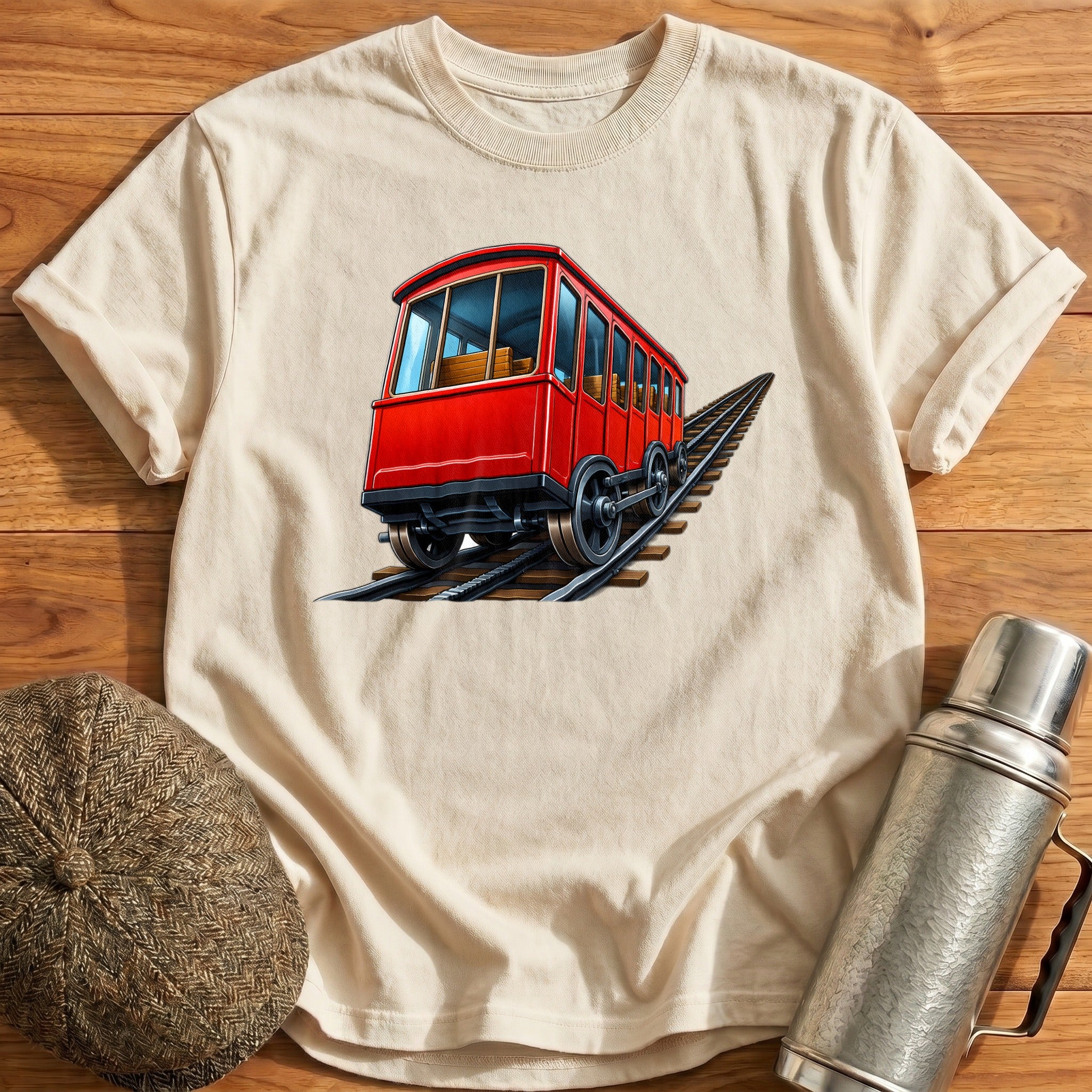 Funicular Rear34 T-Shirt - Natural
