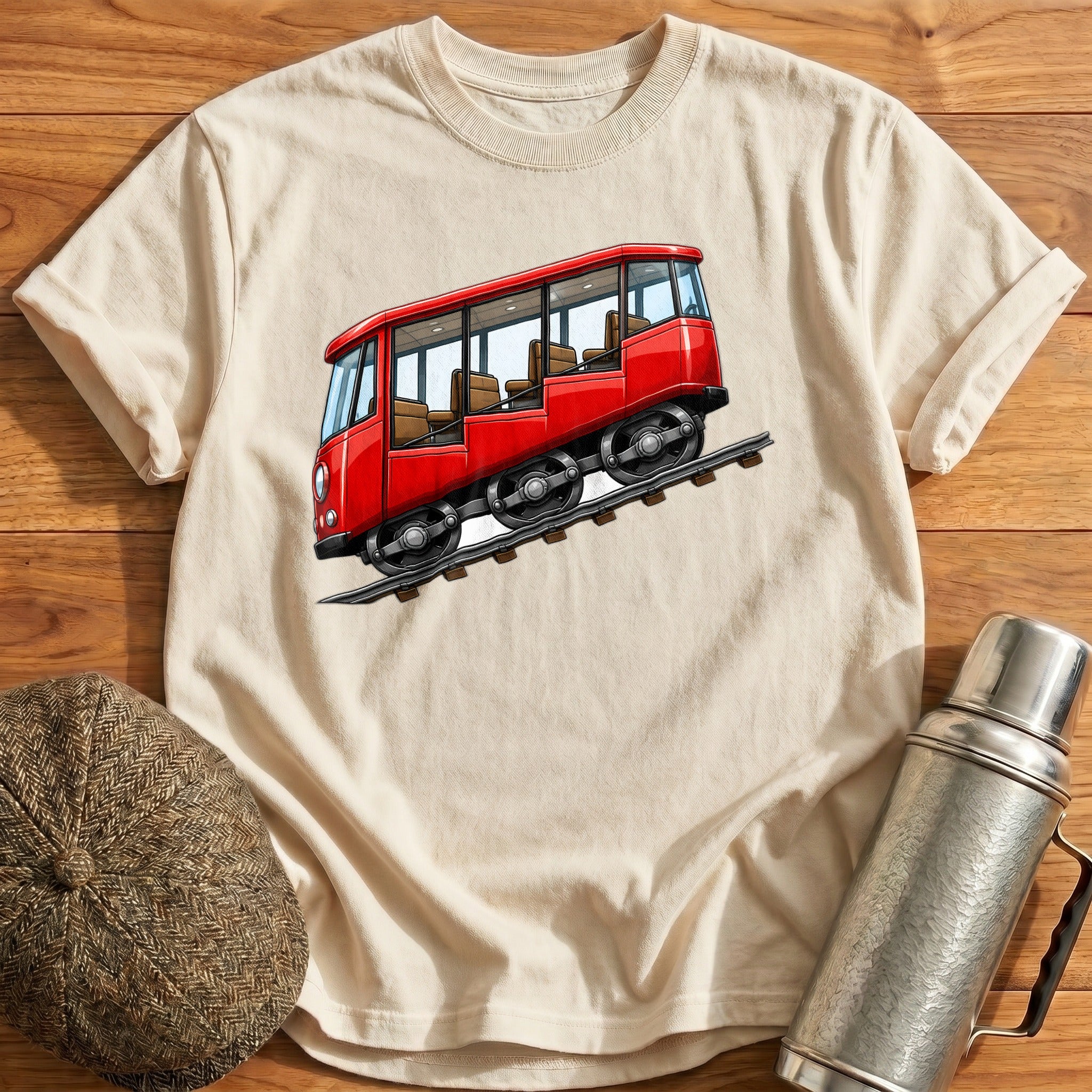 Funicular Side T-Shirt - Natural