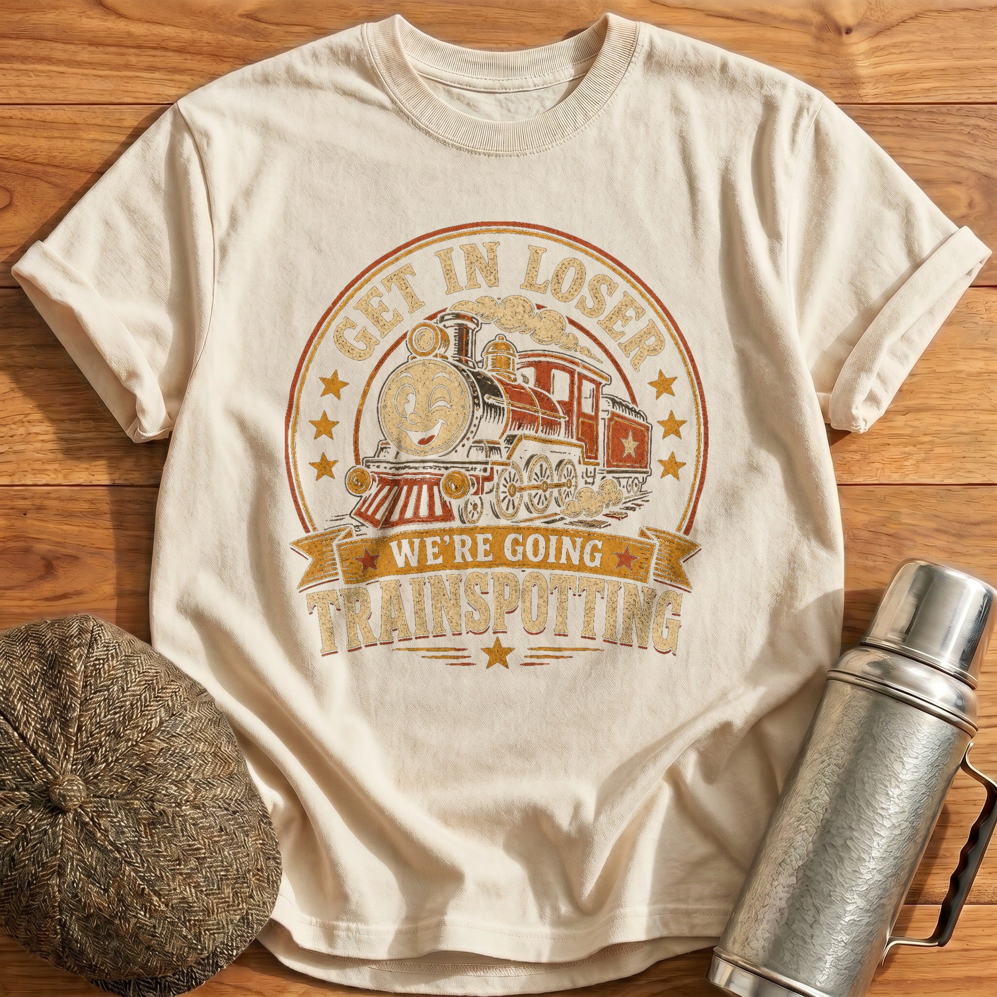 Get in Loser Trainspotting Emblem T-Shirt - Natural
