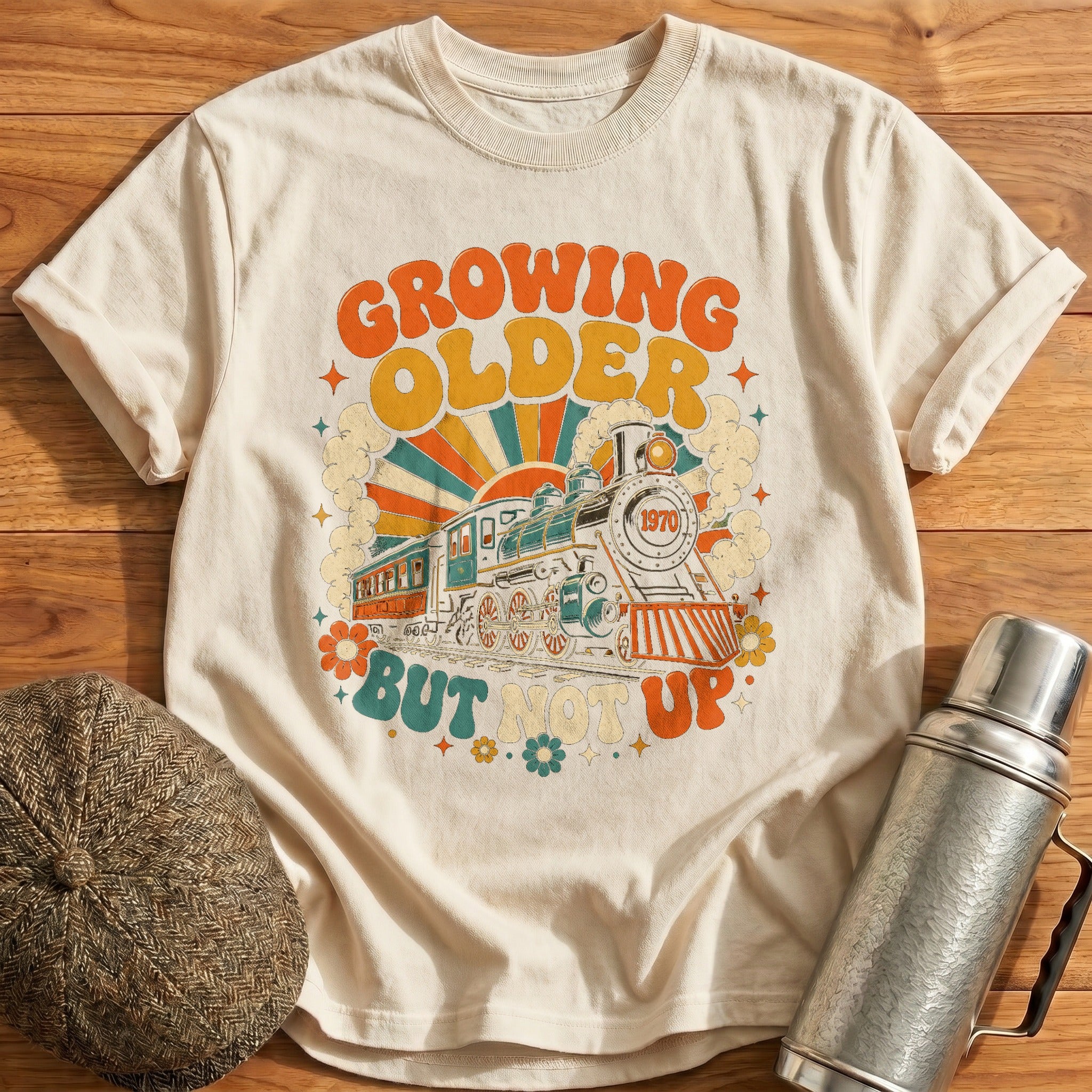 Growing Older Groovy T-Shirt - Natural
