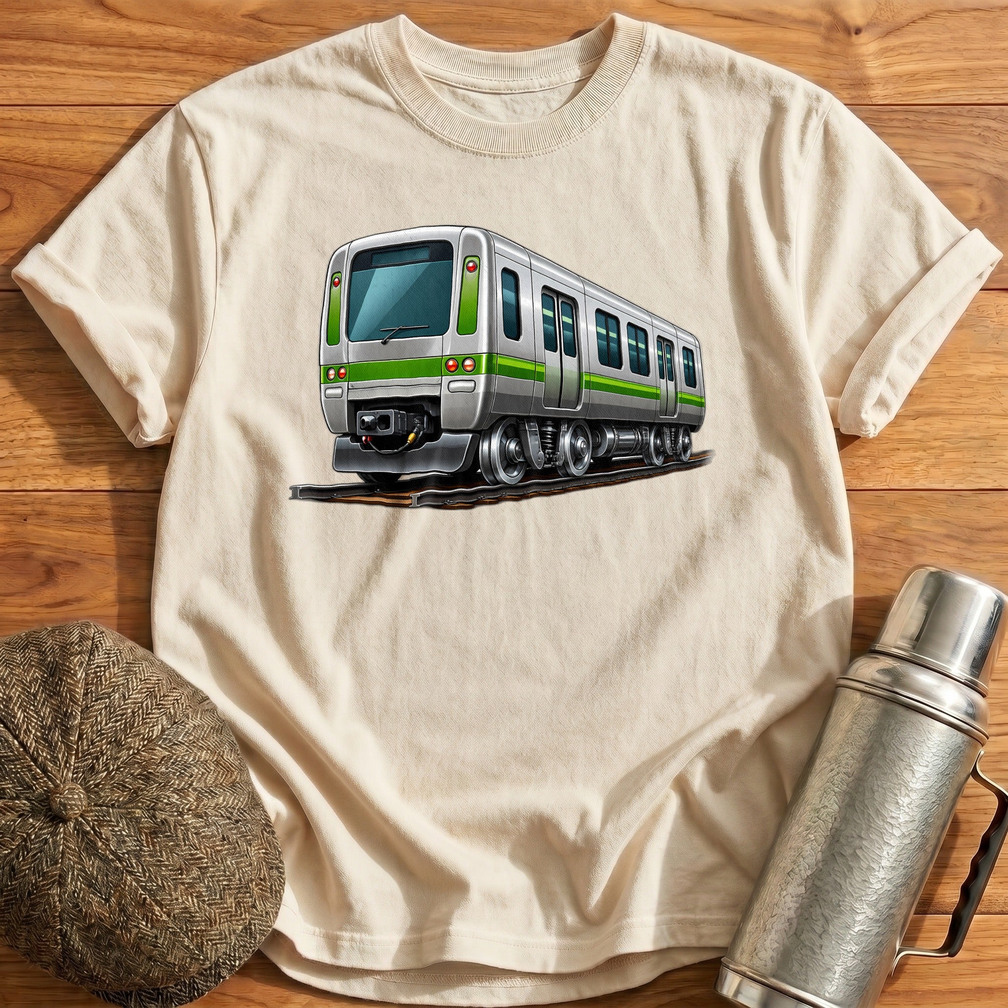 Metrotrain Rear34 T-Shirt - Natural