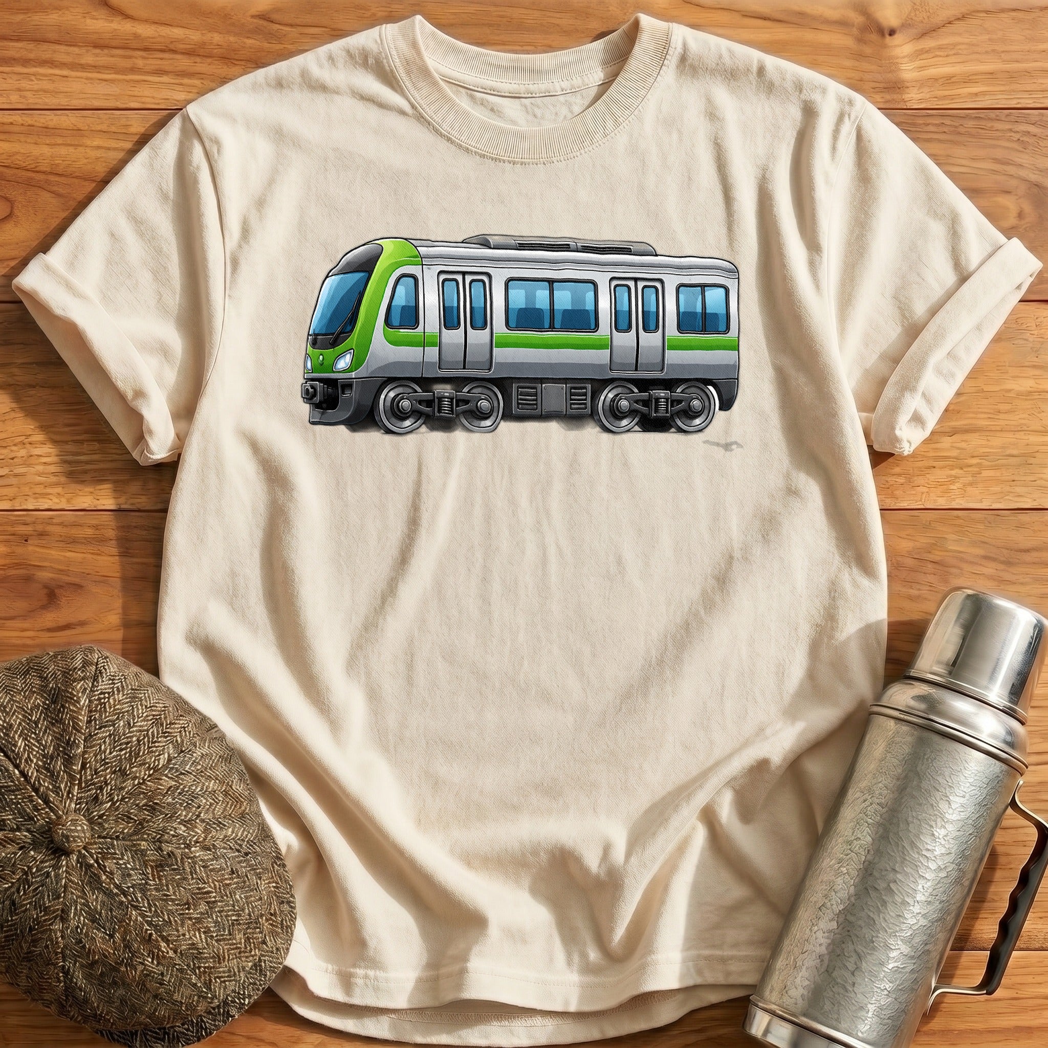 Metrotrain Side T-Shirt - Natural