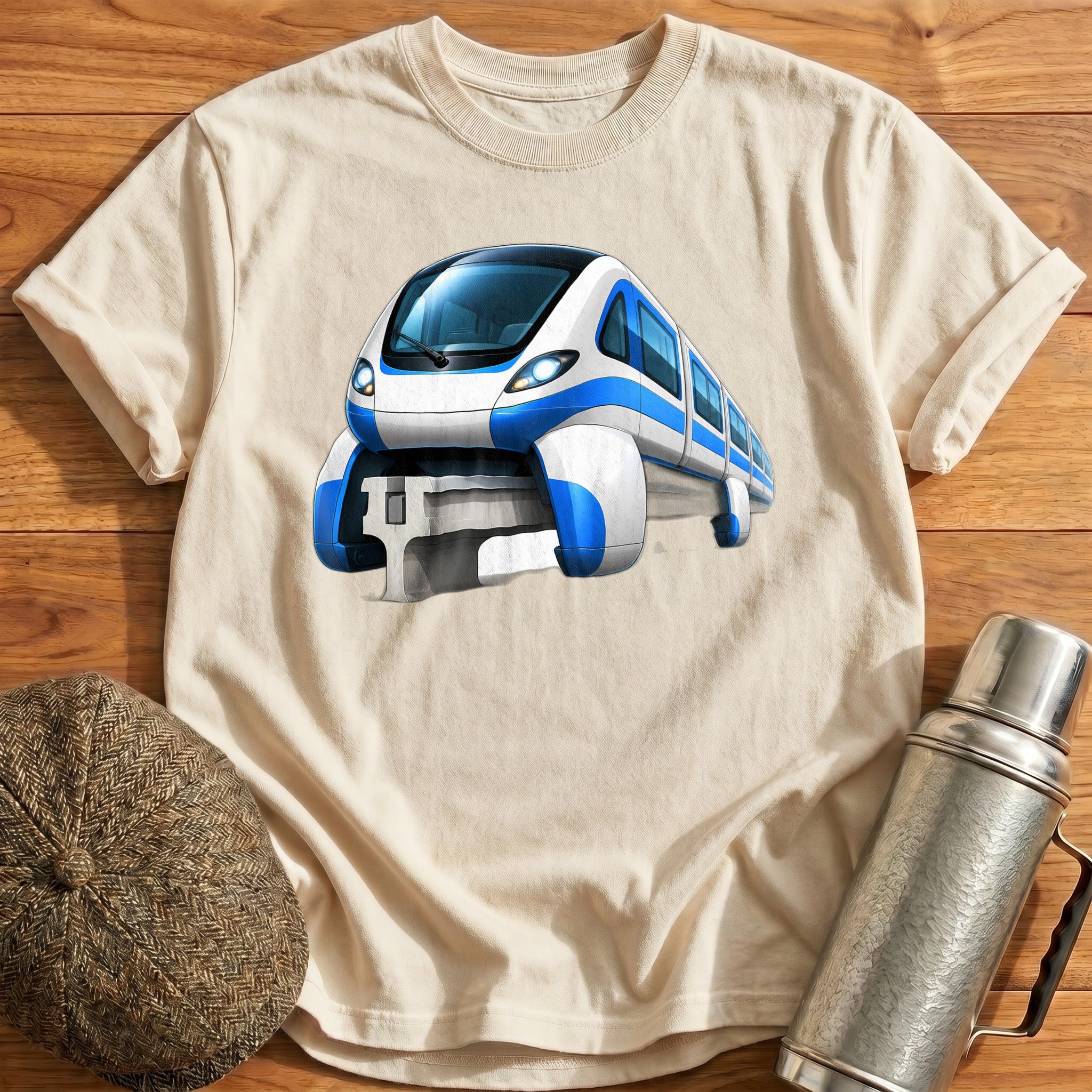 Monorail Front34 T-Shirt - Natural