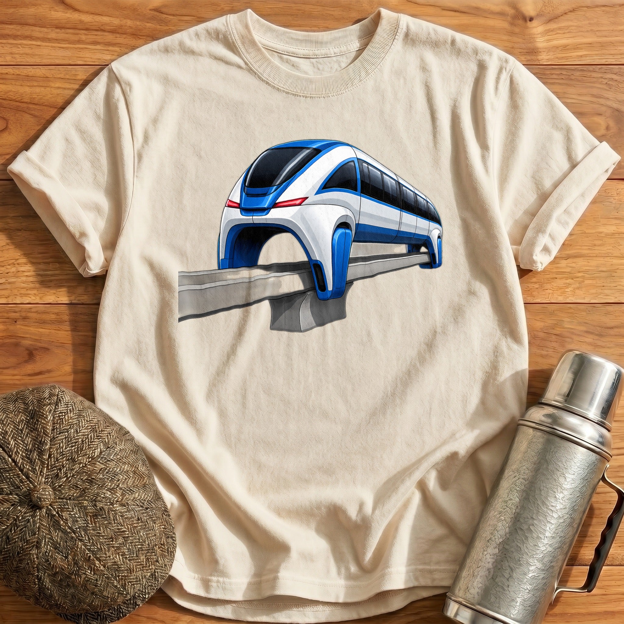 Monorail Rear34 T-Shirt - Natural