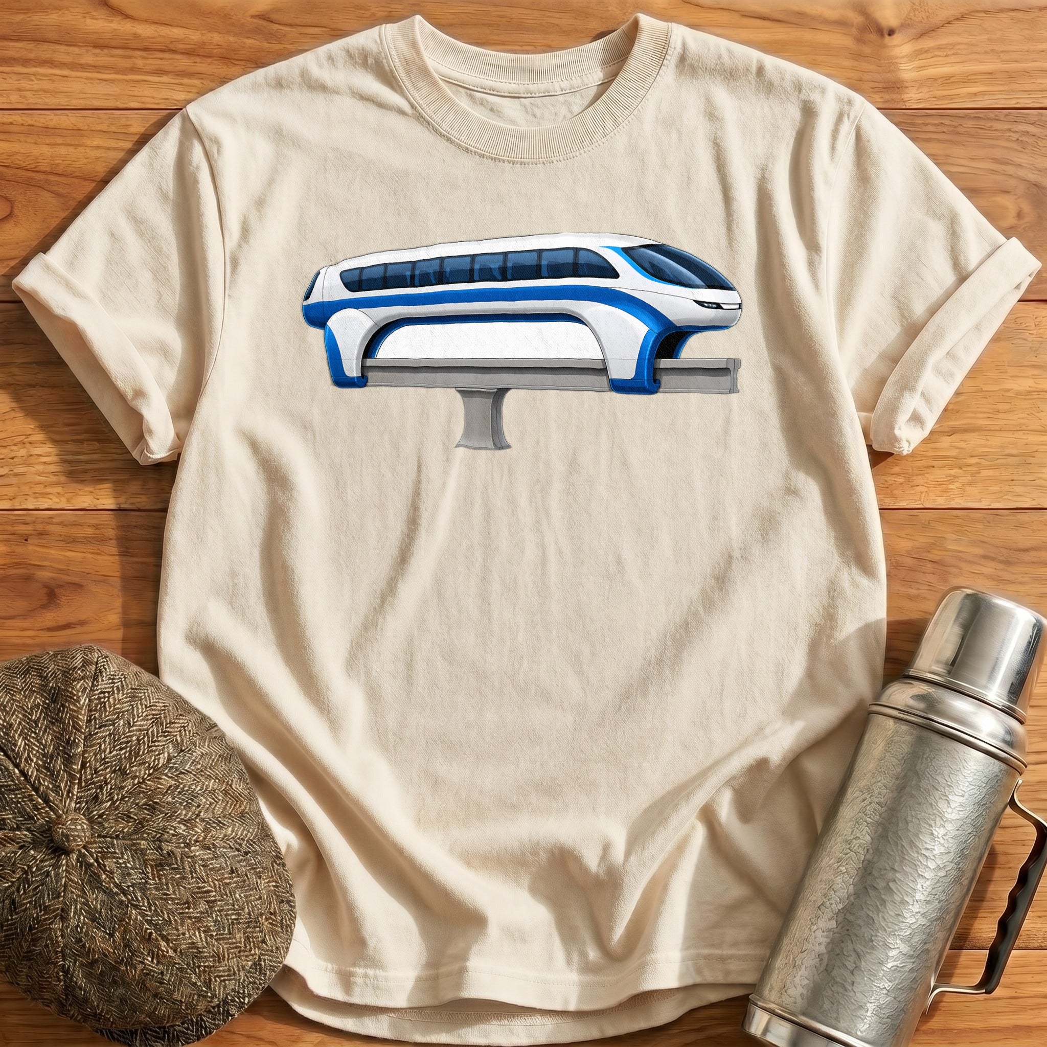 Monorail Side T-Shirt - Natural