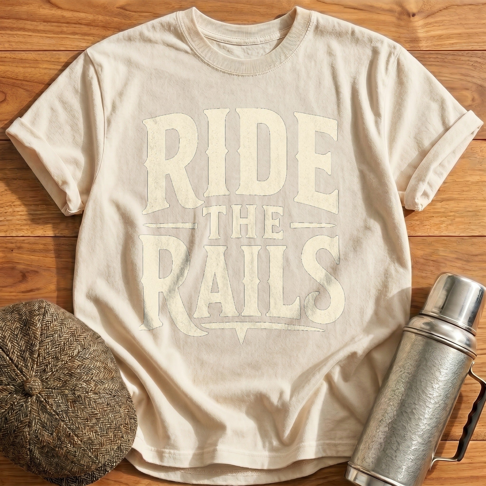 Ride the Rails Type T-Shirt - Natural