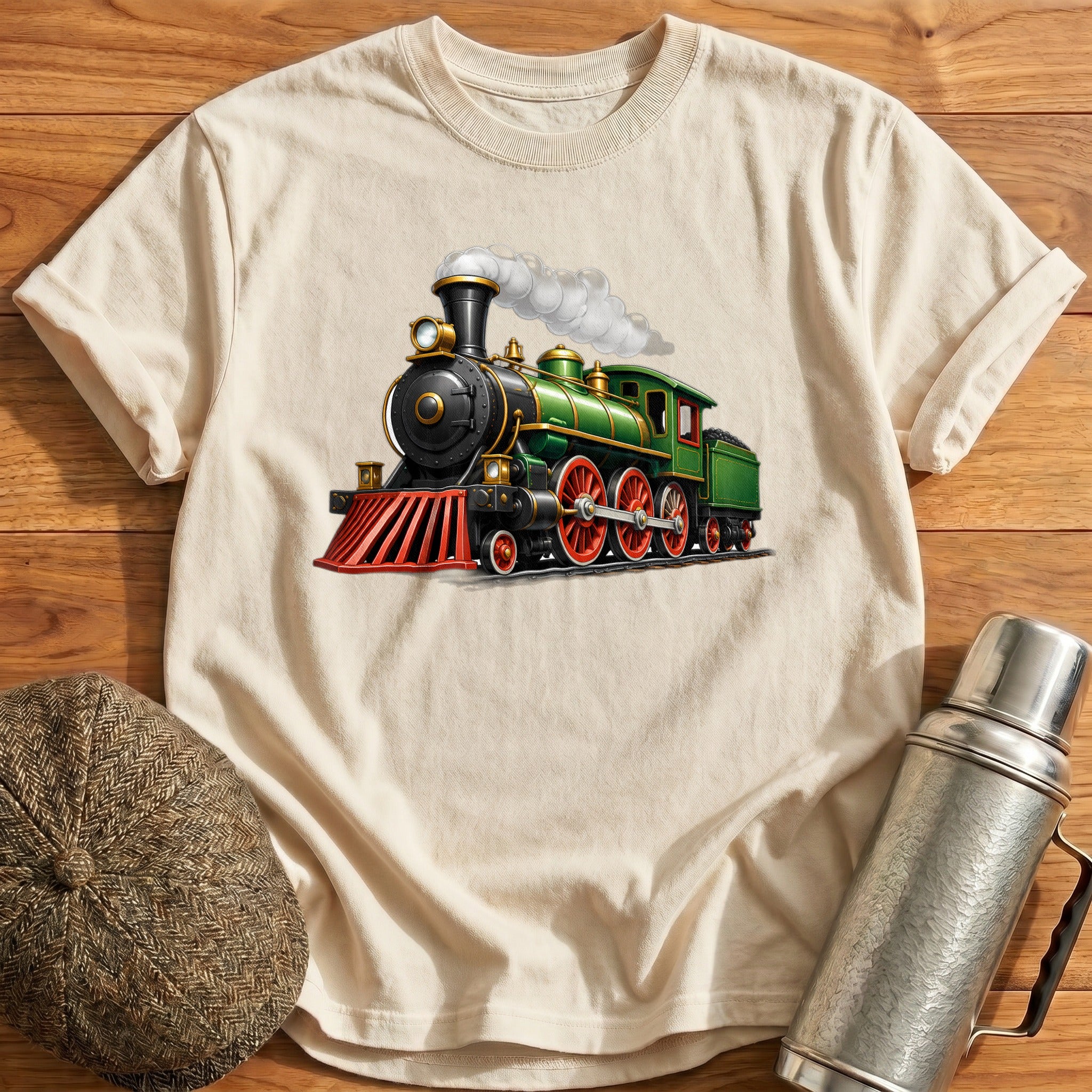 Steamloco Front34 T-Shirt - Natural