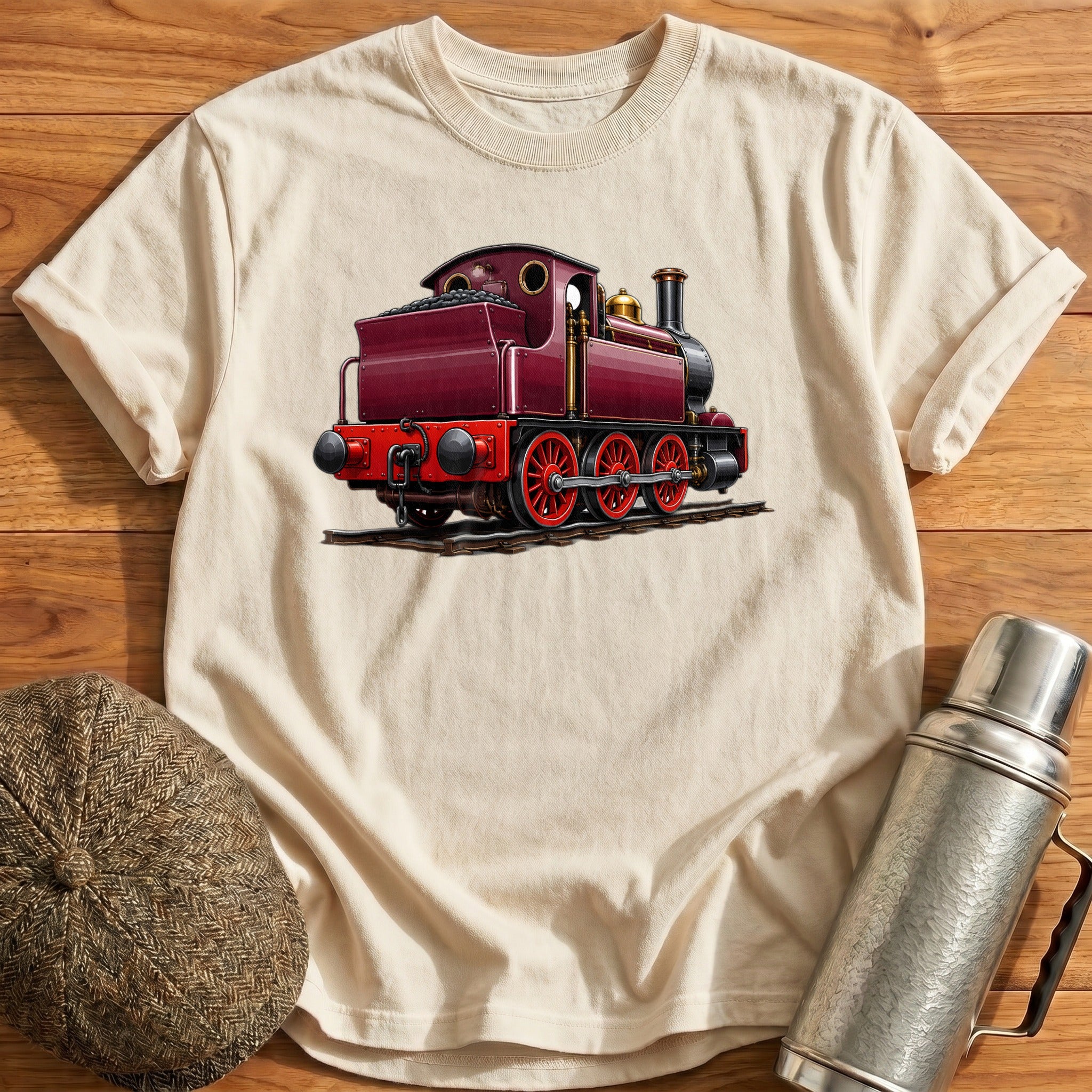 Tankengine Rear34 T-Shirt - Natural