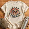 Ukiyoe Wheel Rising Sun T-Shirt - Natural
