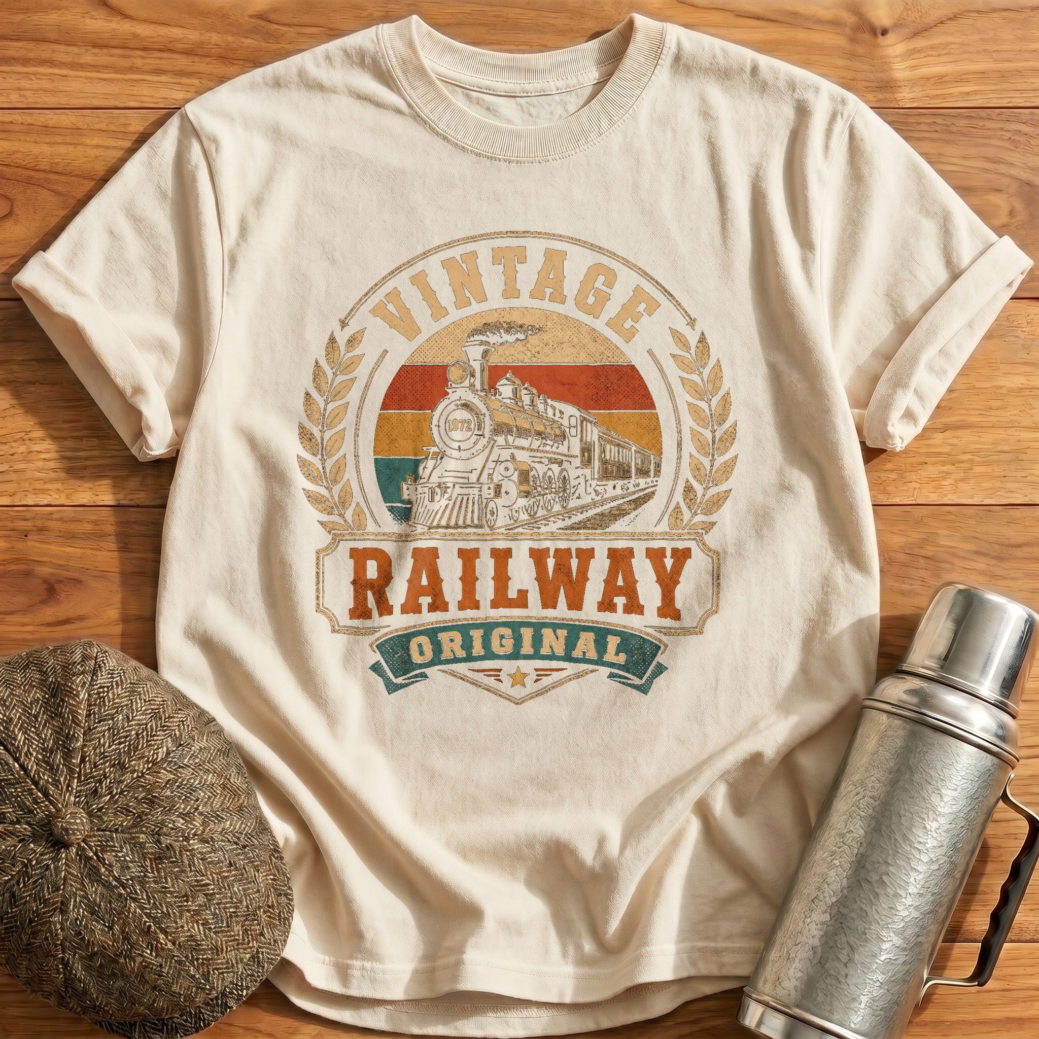 Vintage Railway Original T-Shirt - Natural