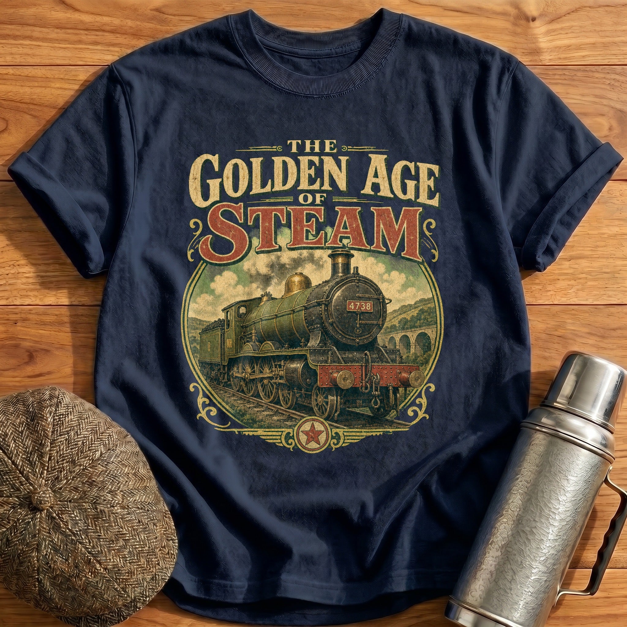 The Golden Age of Steam T-Shirt - Navy