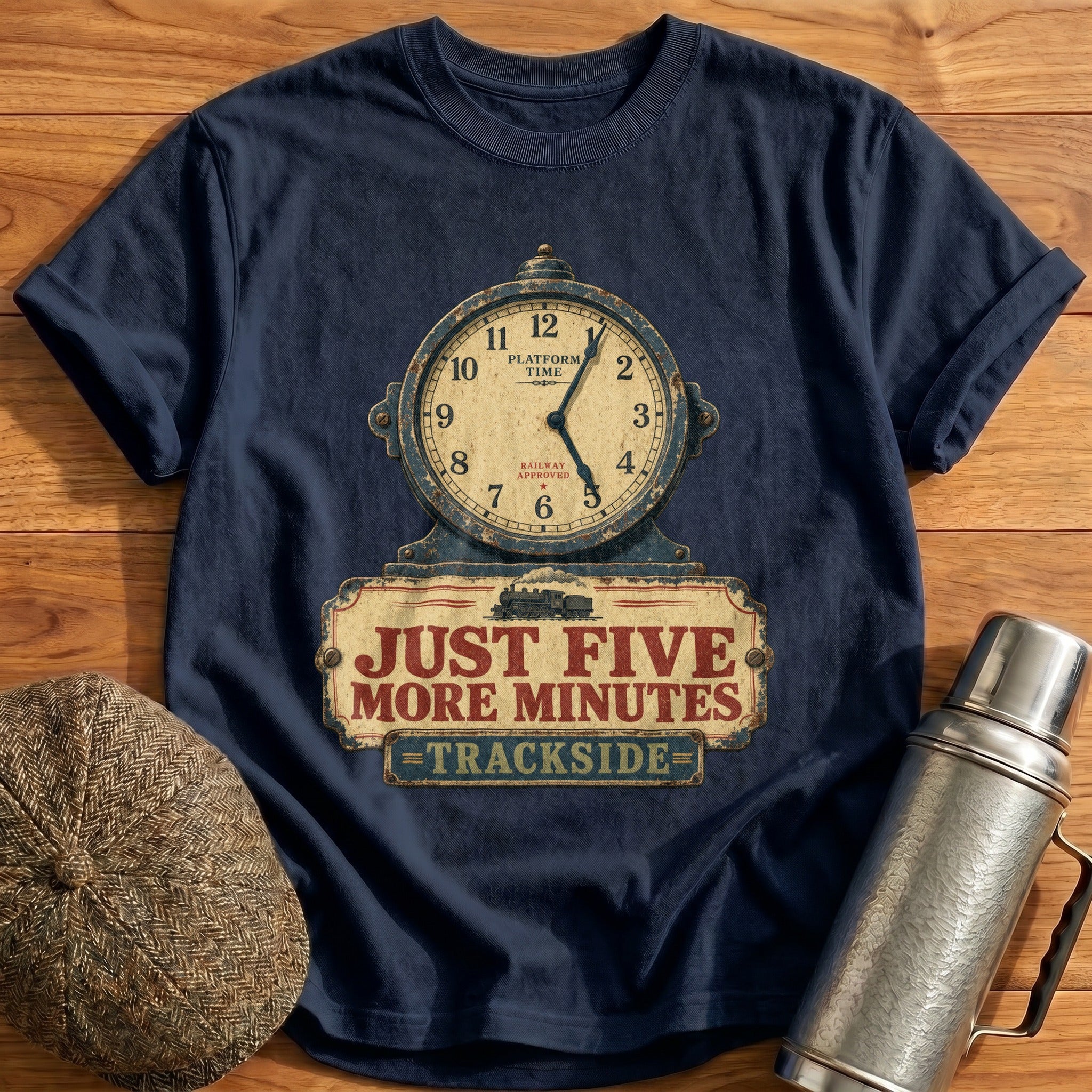 Just Five More Minutes T-Shirt - Navy
