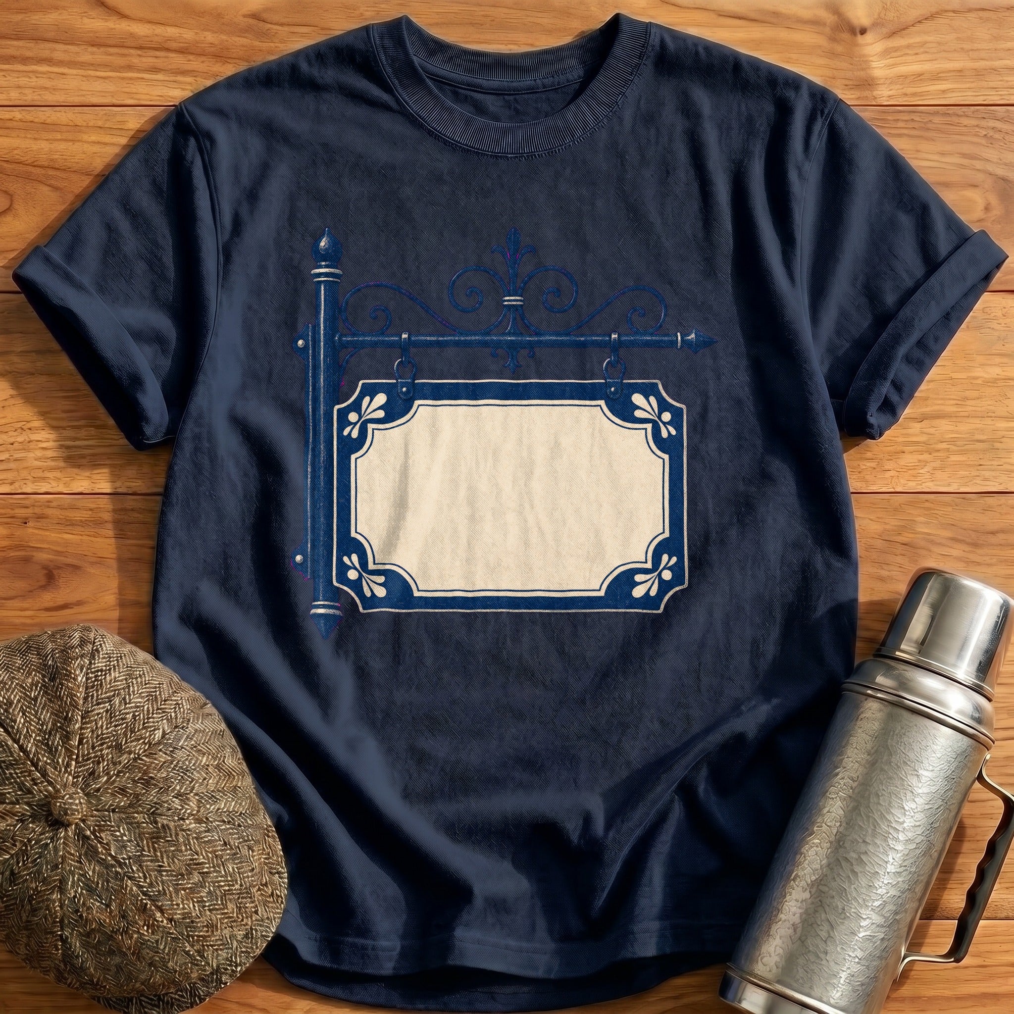 Enamel Station Sign T-Shirt - Navy