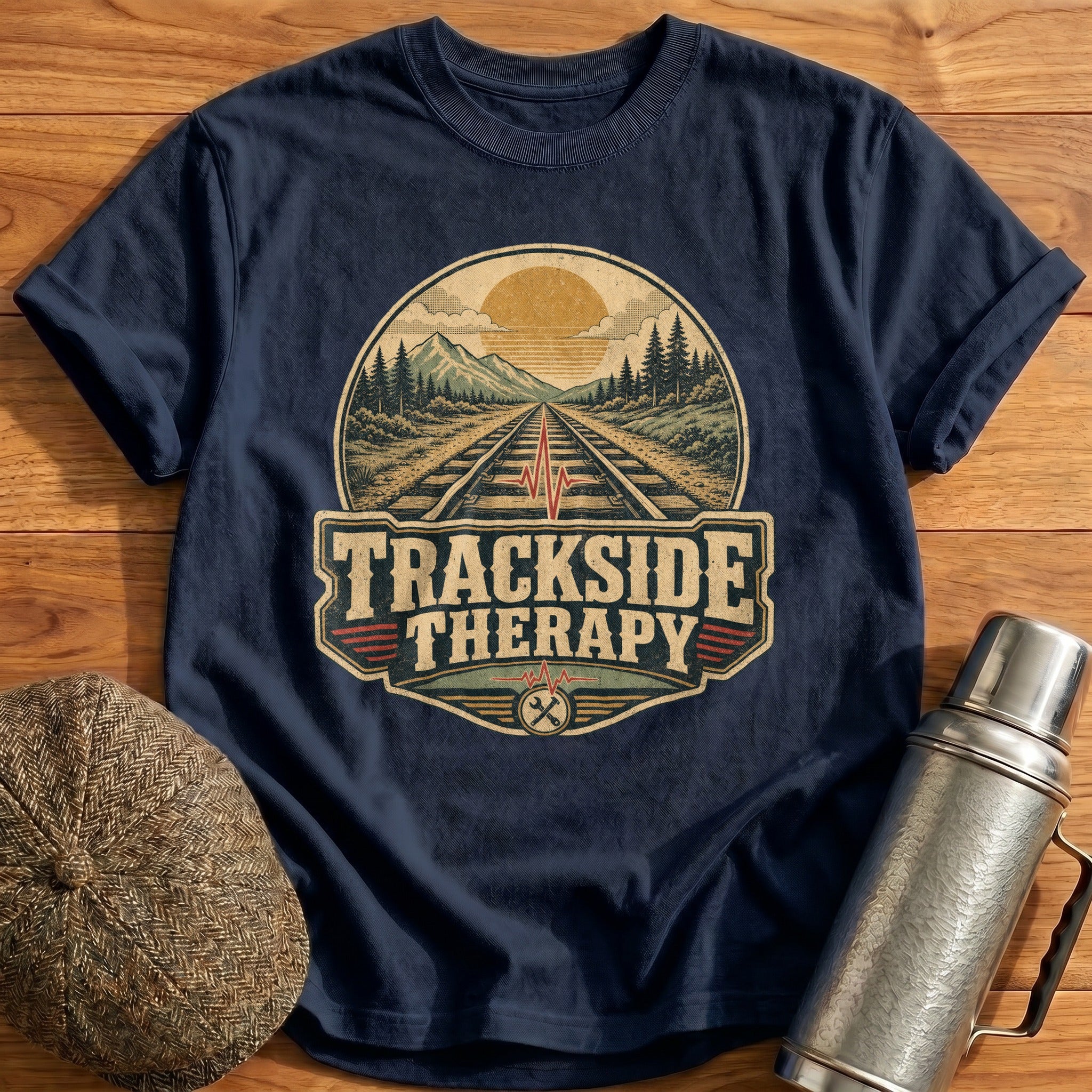 Trackside Therapy T-Shirt - Navy