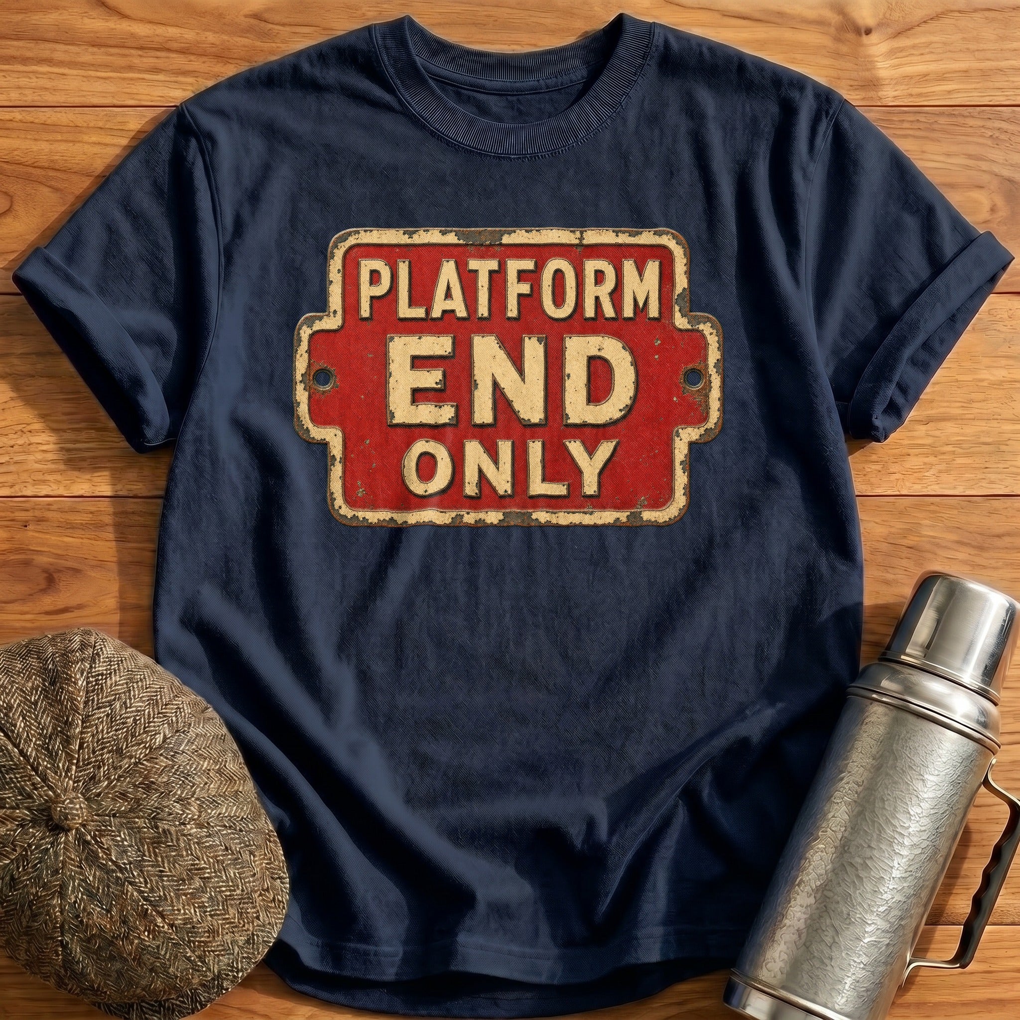 Platform End Only T-Shirt - Navy