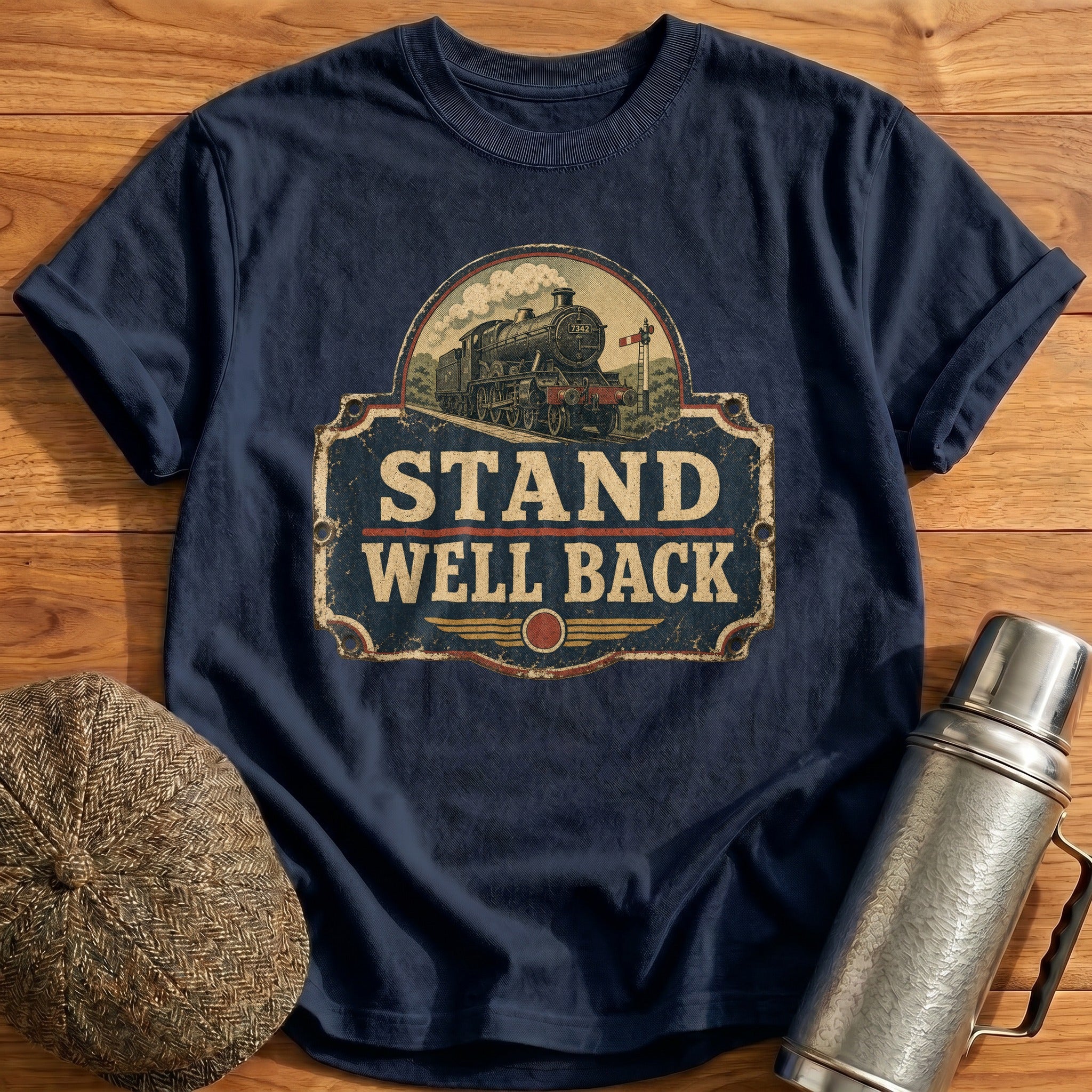 Stand Well Back T-Shirt - Navy