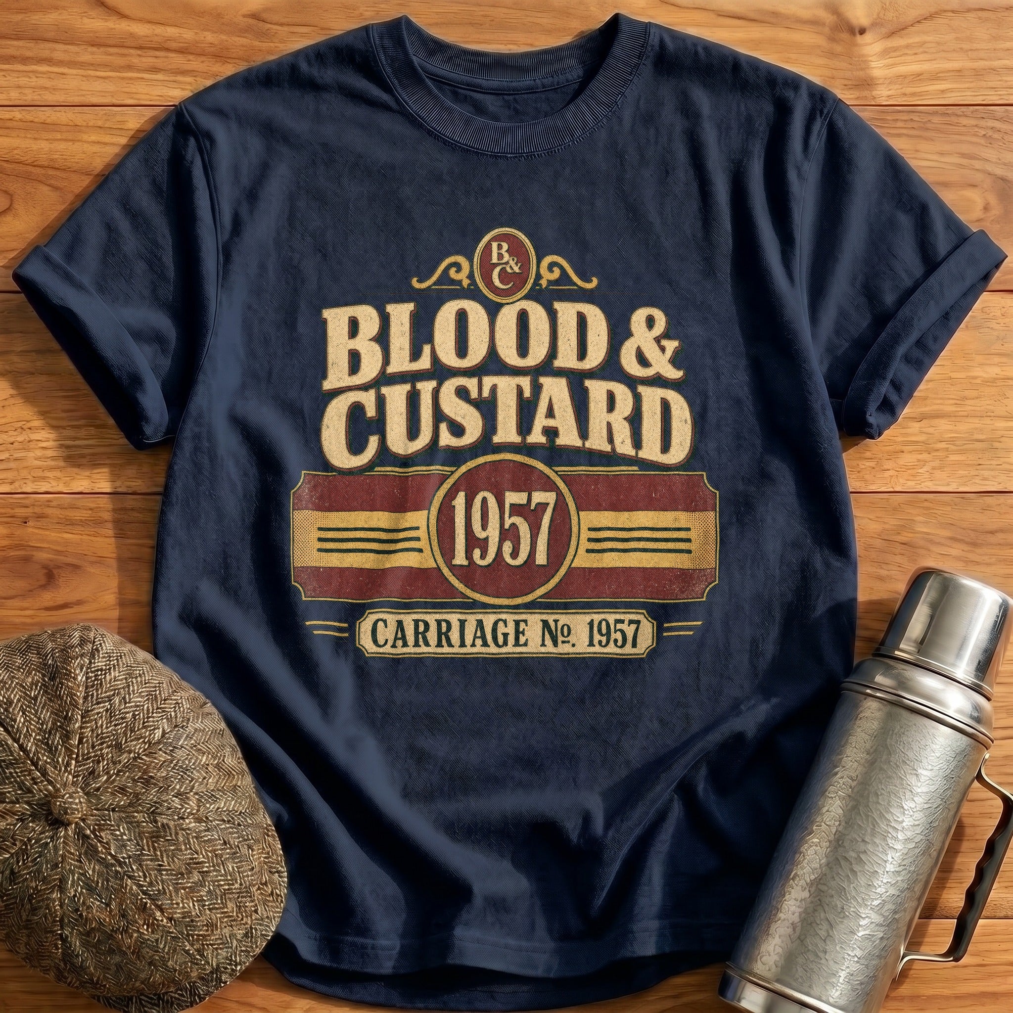 Blood & Custard II T-Shirt - Navy