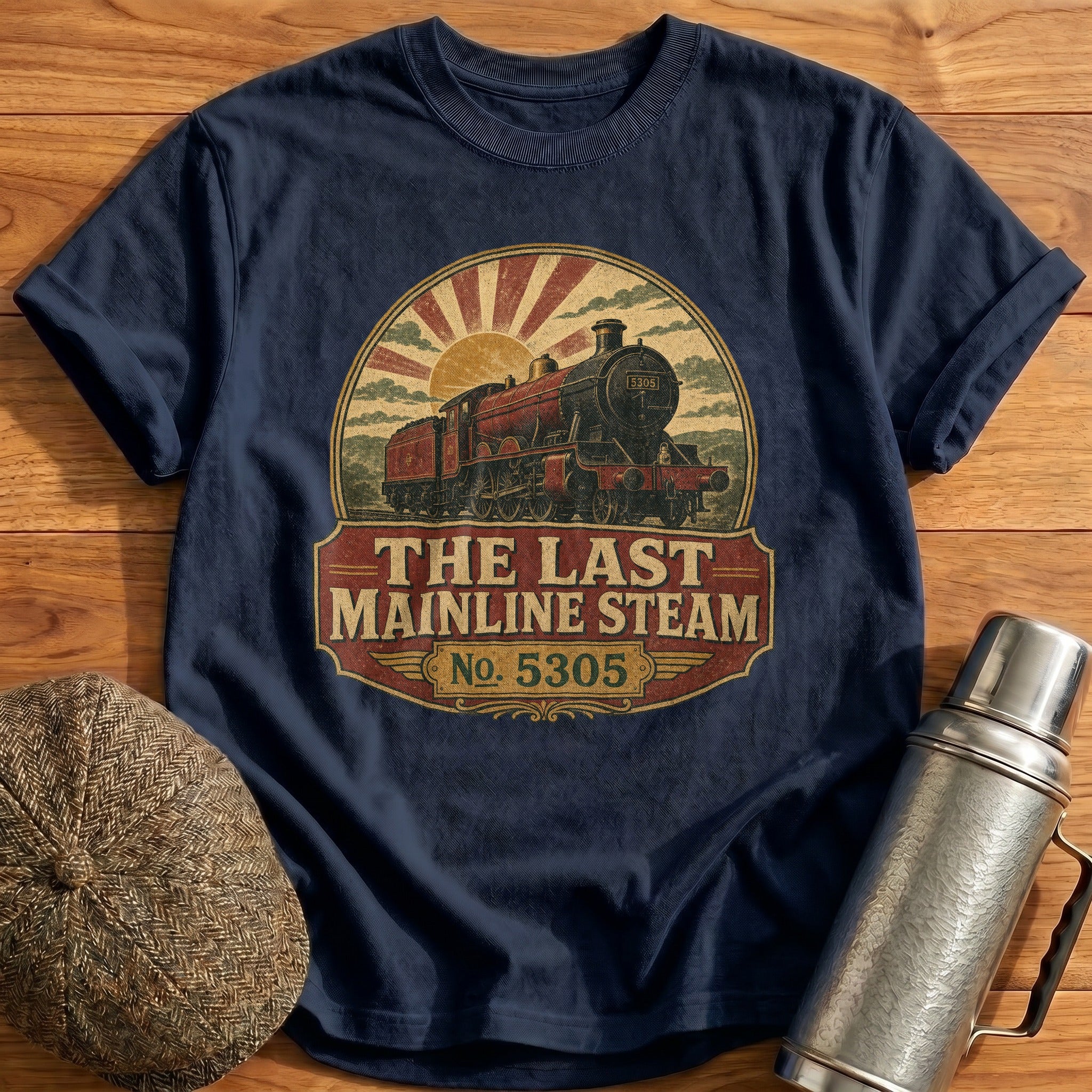 The Last Mainline Steam T-Shirt - Navy