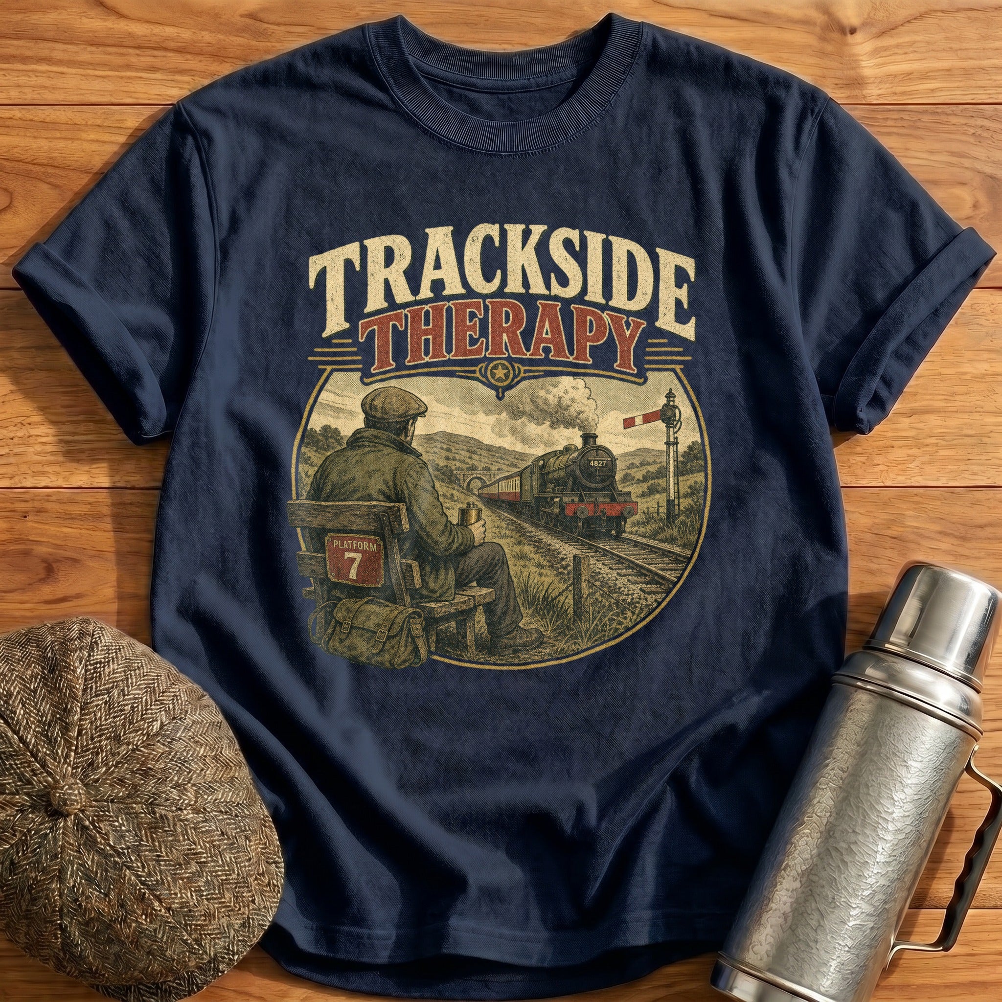 Trackside Therapy II T-Shirt - Navy