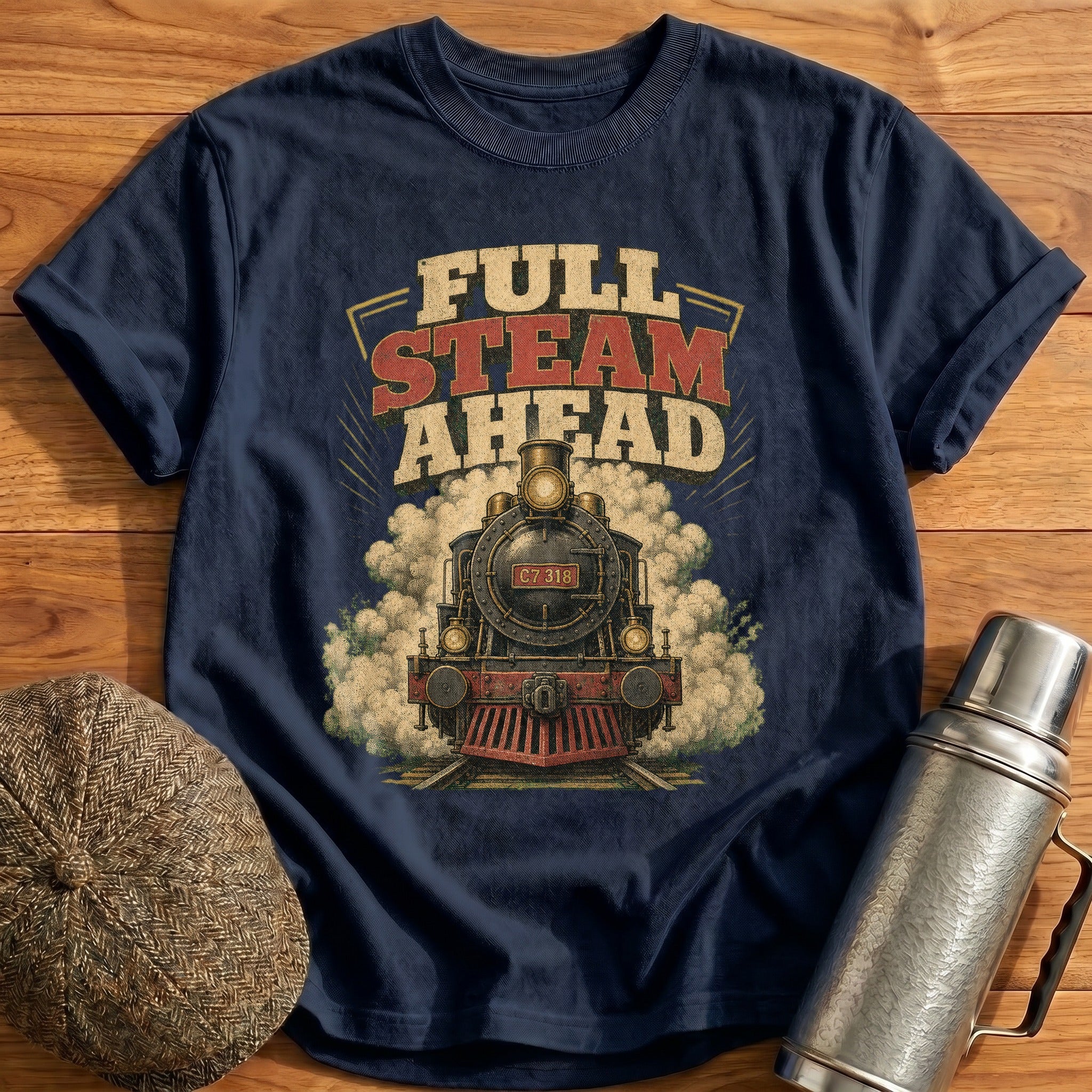 Full Steam Ahead II T-Shirt - Navy
